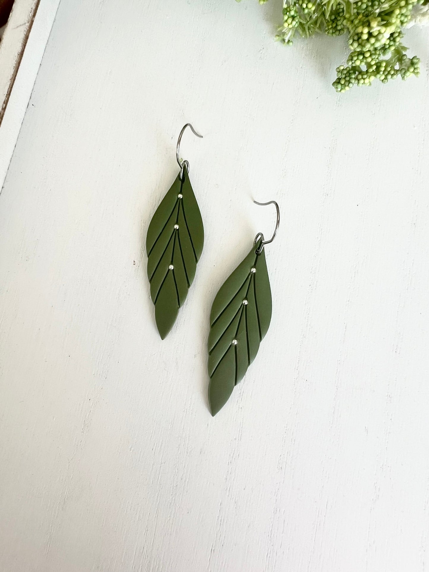 Beaded Leaf Dangles