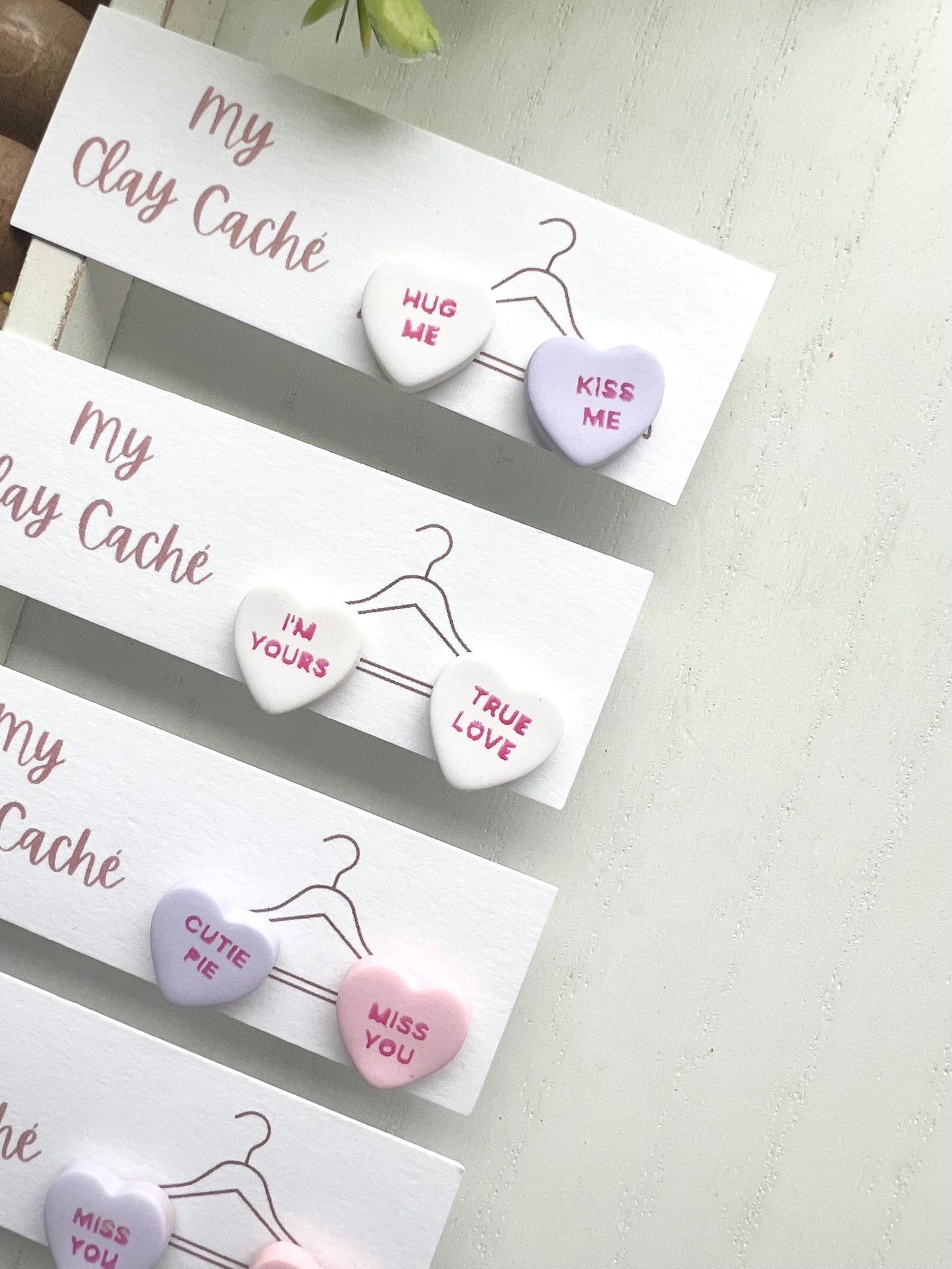 Conversation Heart Studs