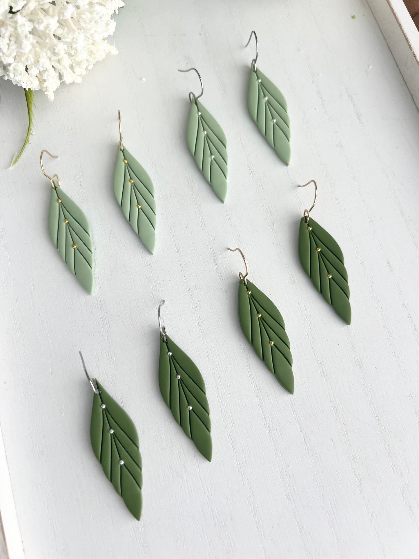 Beaded Leaf Dangles