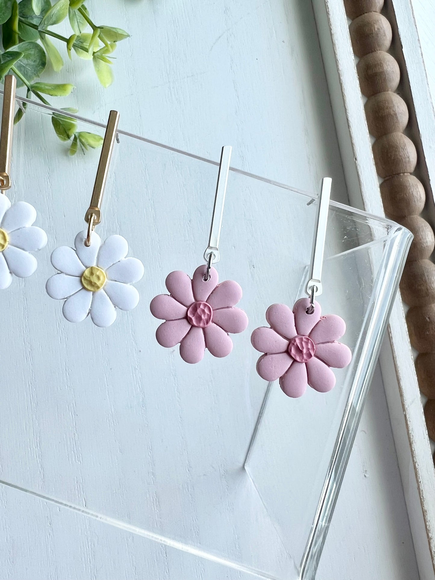 Small Daisy Bar Post Dangles