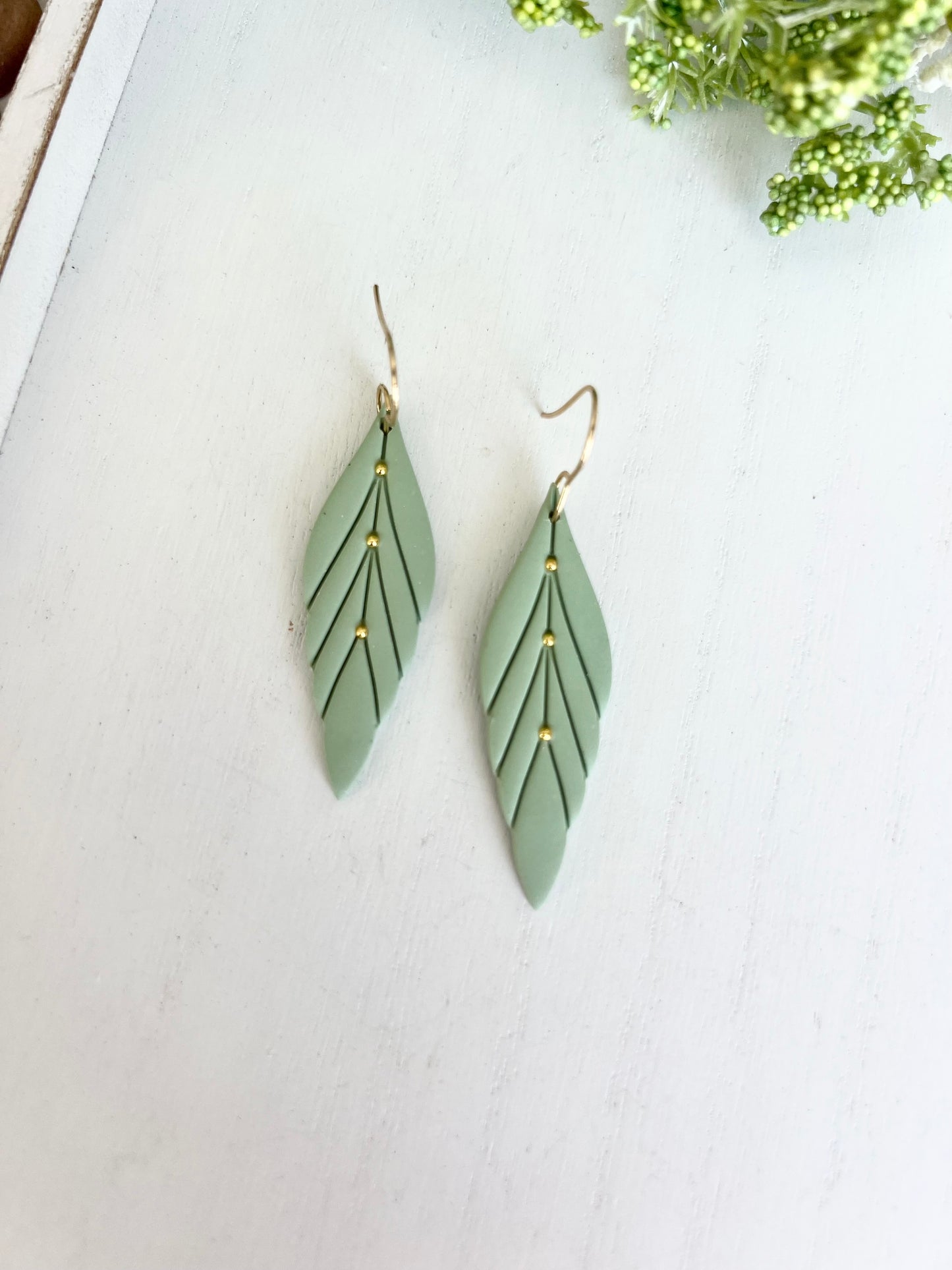 Beaded Leaf Dangles