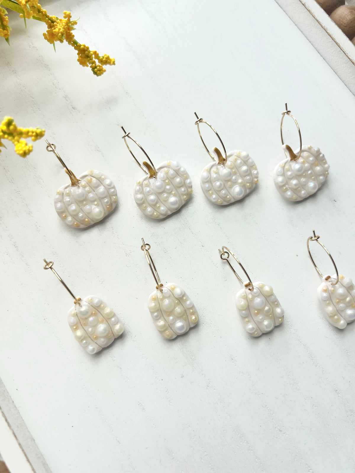 White Beaded Pumpkins