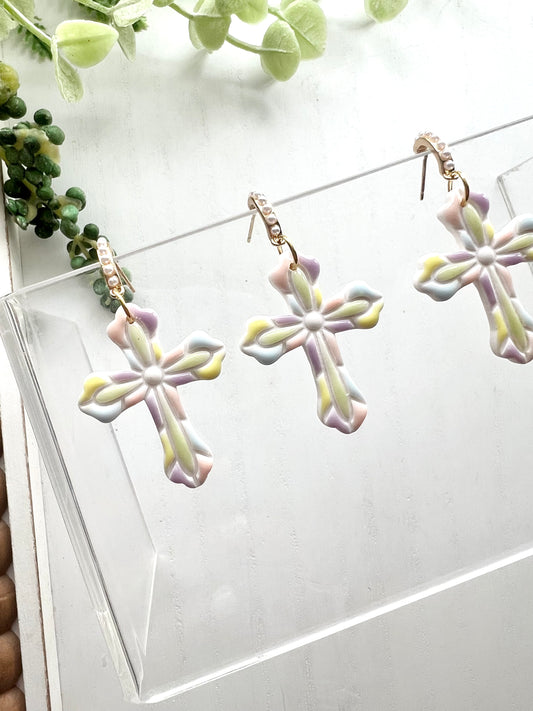 Pastel Stained Glass Crosses