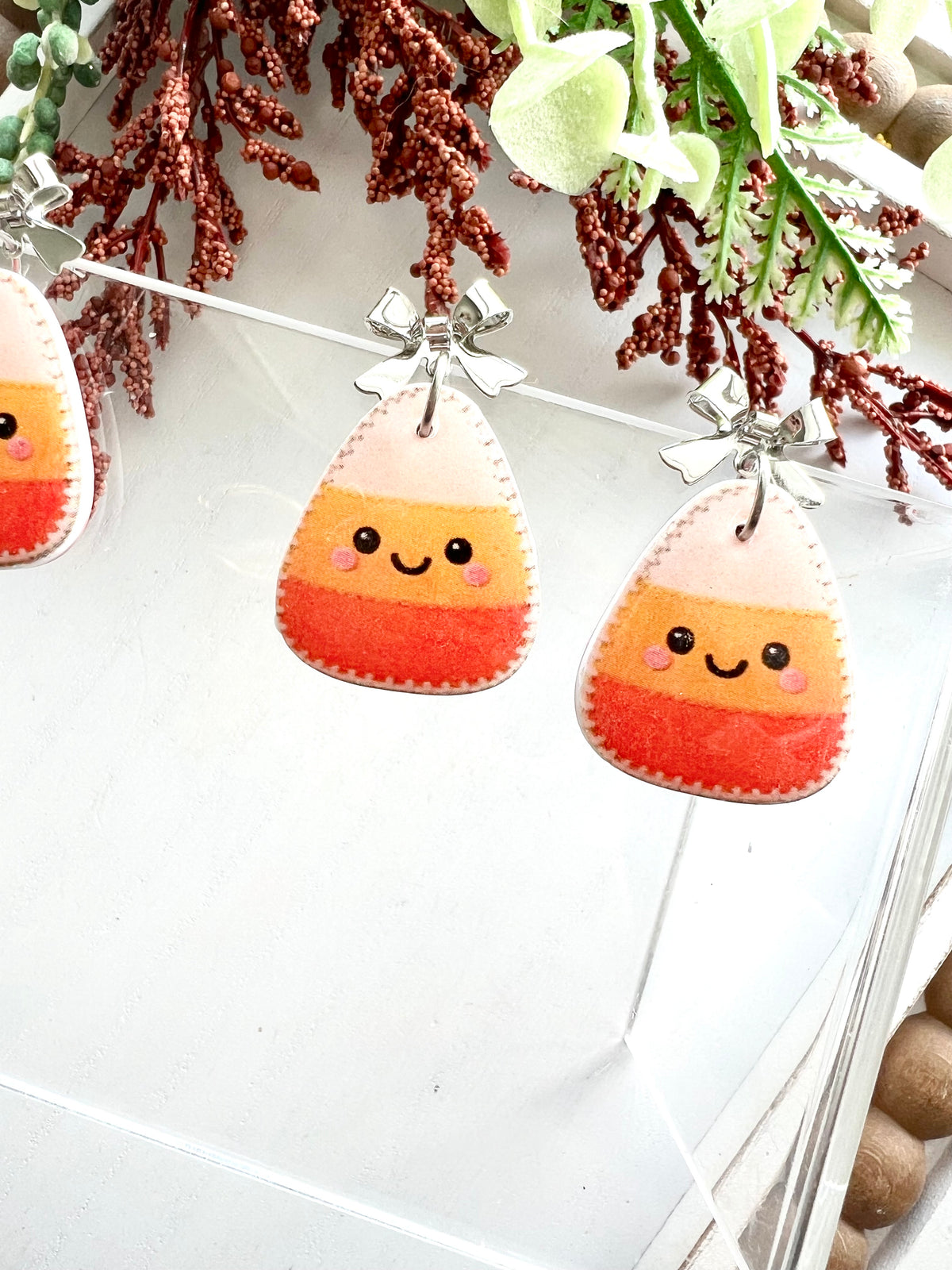 Candy Corn Bow Dangles