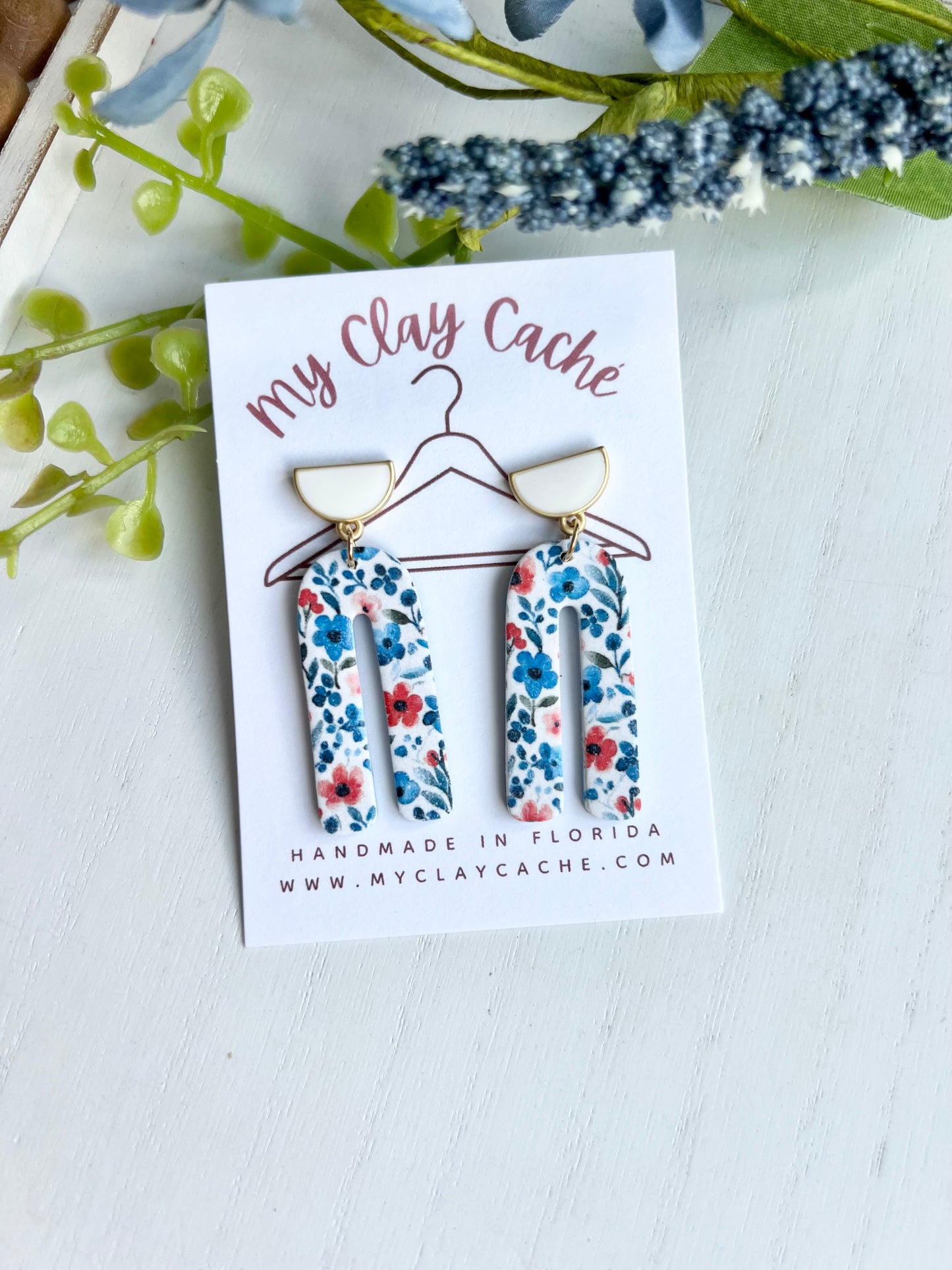 Red White and Blue Floral Styles
