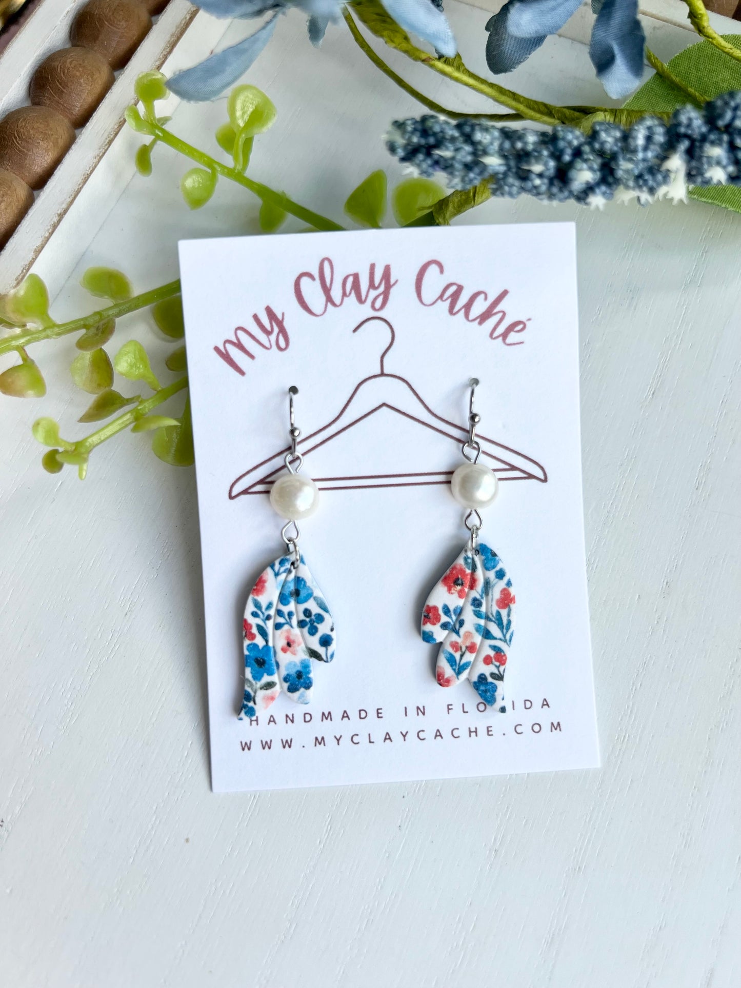 Red White and Blue Floral Styles