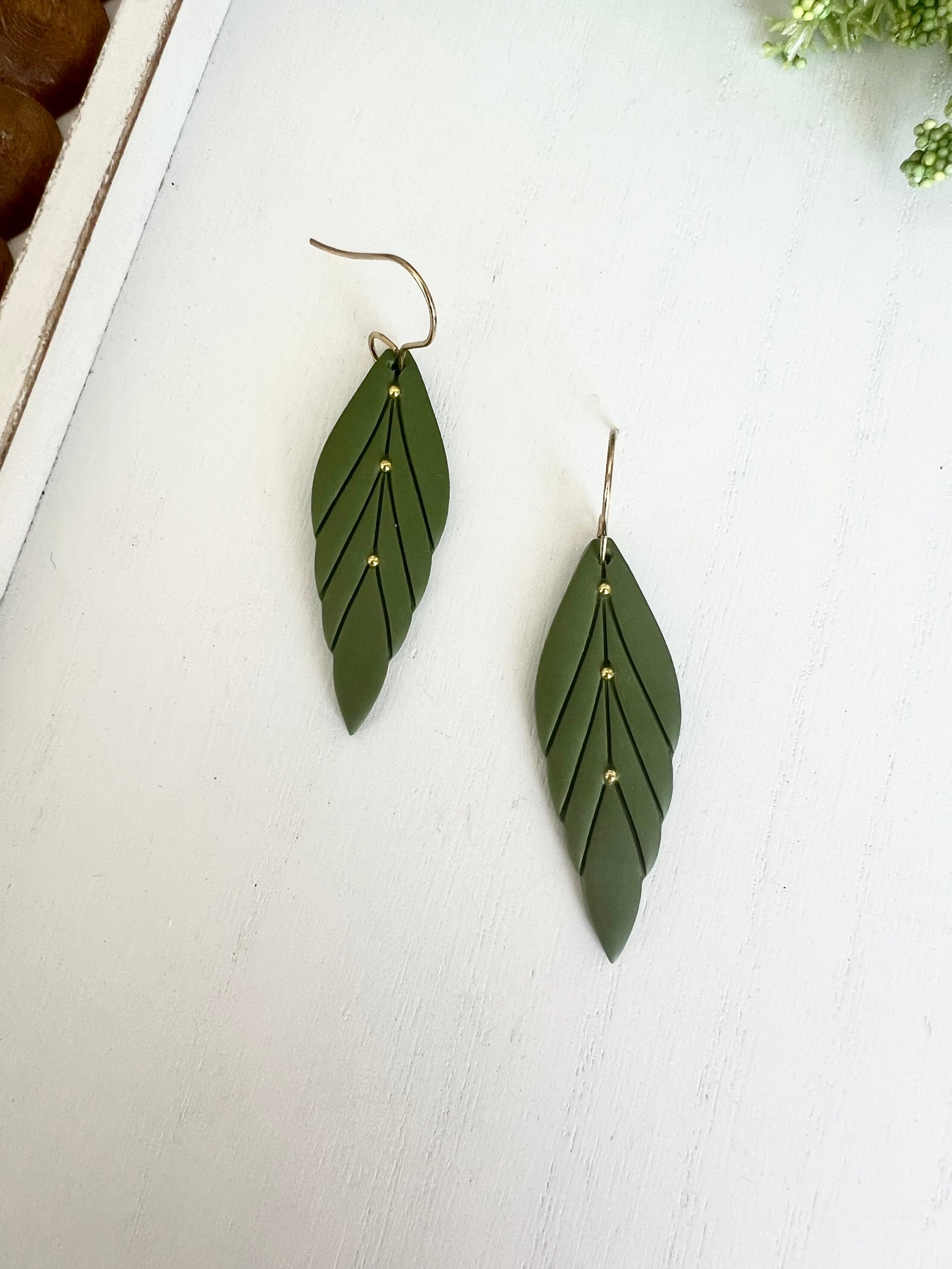 Beaded Leaf Dangles