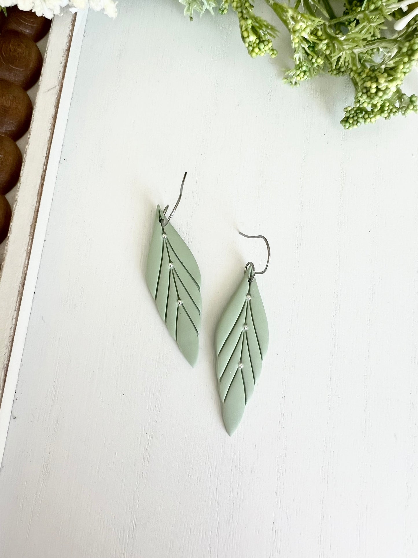 Beaded Leaf Dangles
