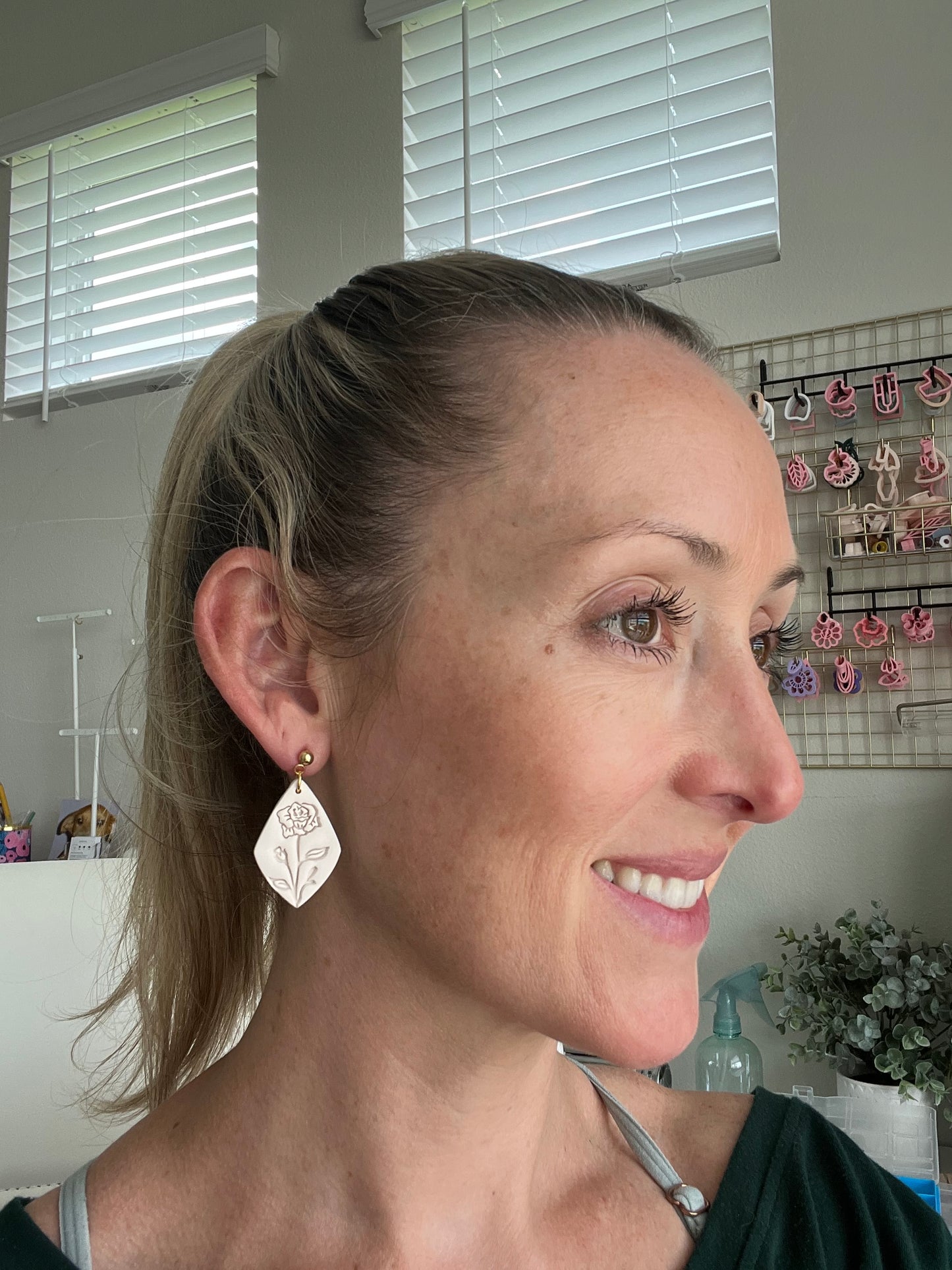 Birth Flower Earrings and Necklaces