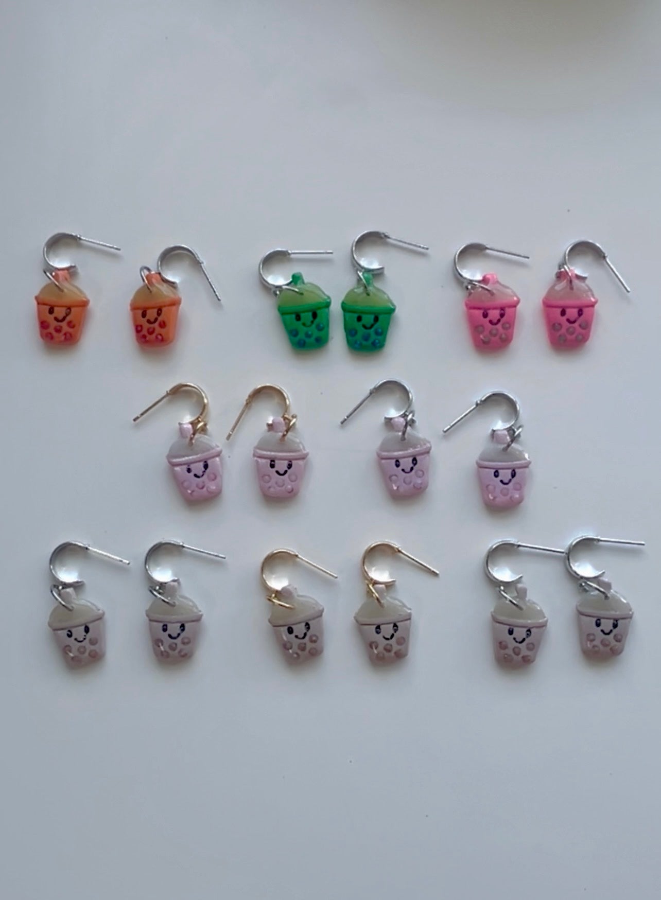 Boba Tea Huggie Hoops