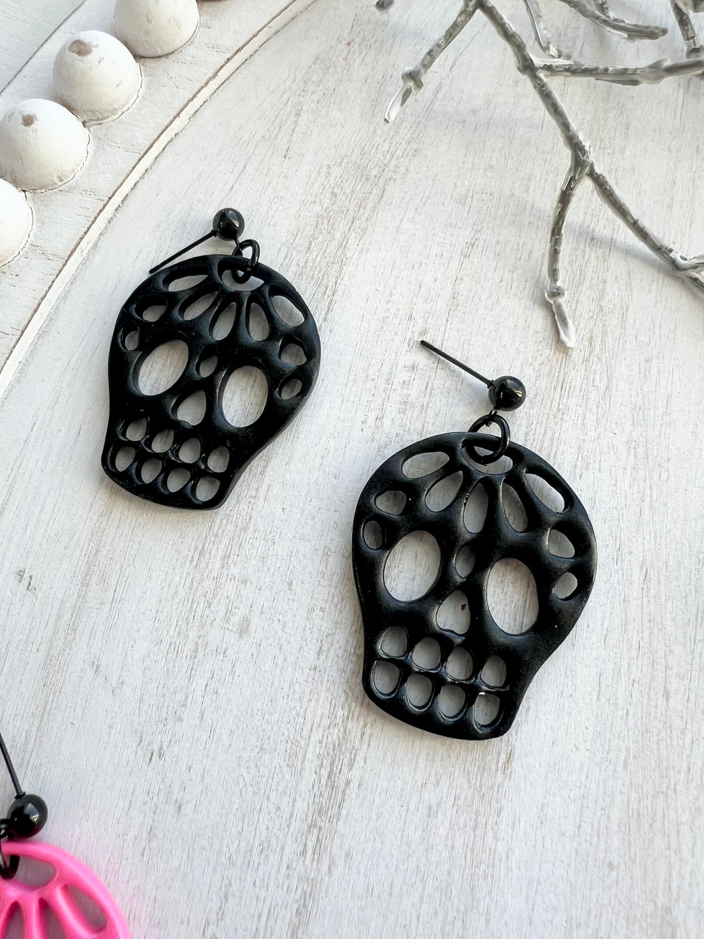Cutout Skull Dangles (various colors)