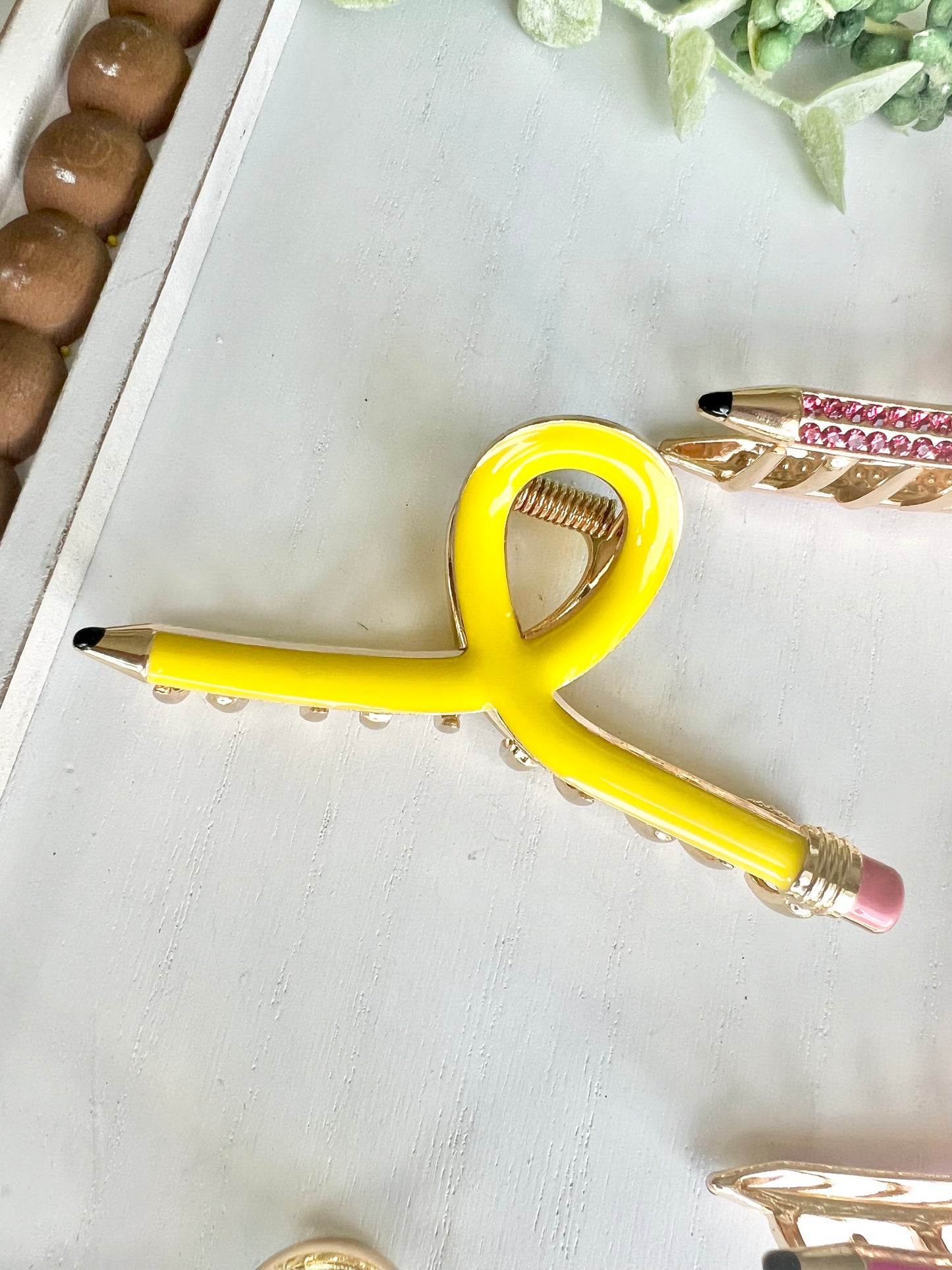 Pencil Hair Clips (various colors)