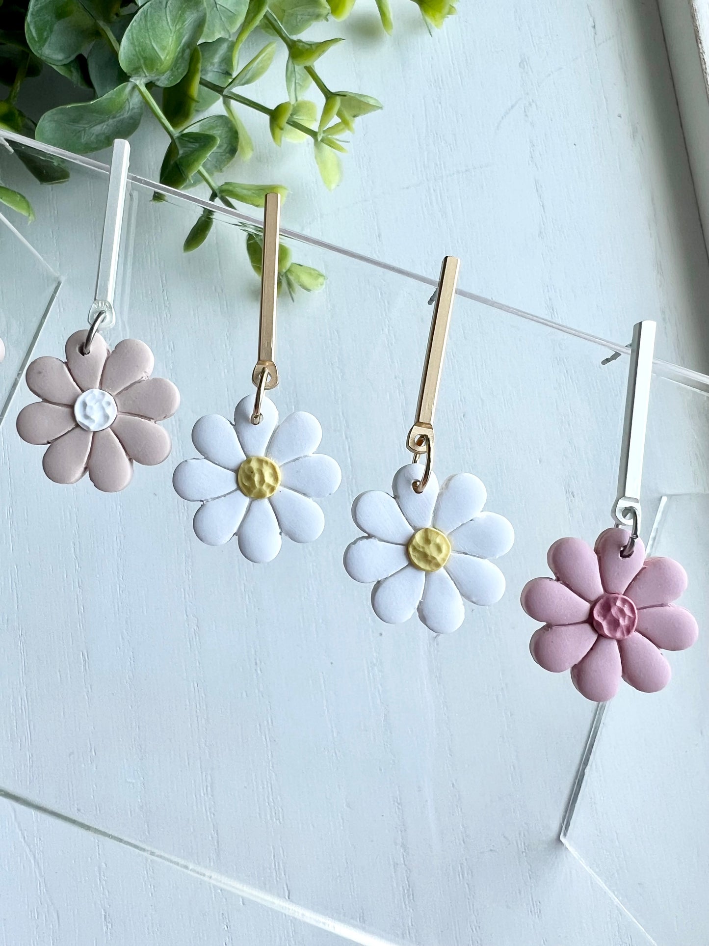 Small Daisy Bar Post Dangles