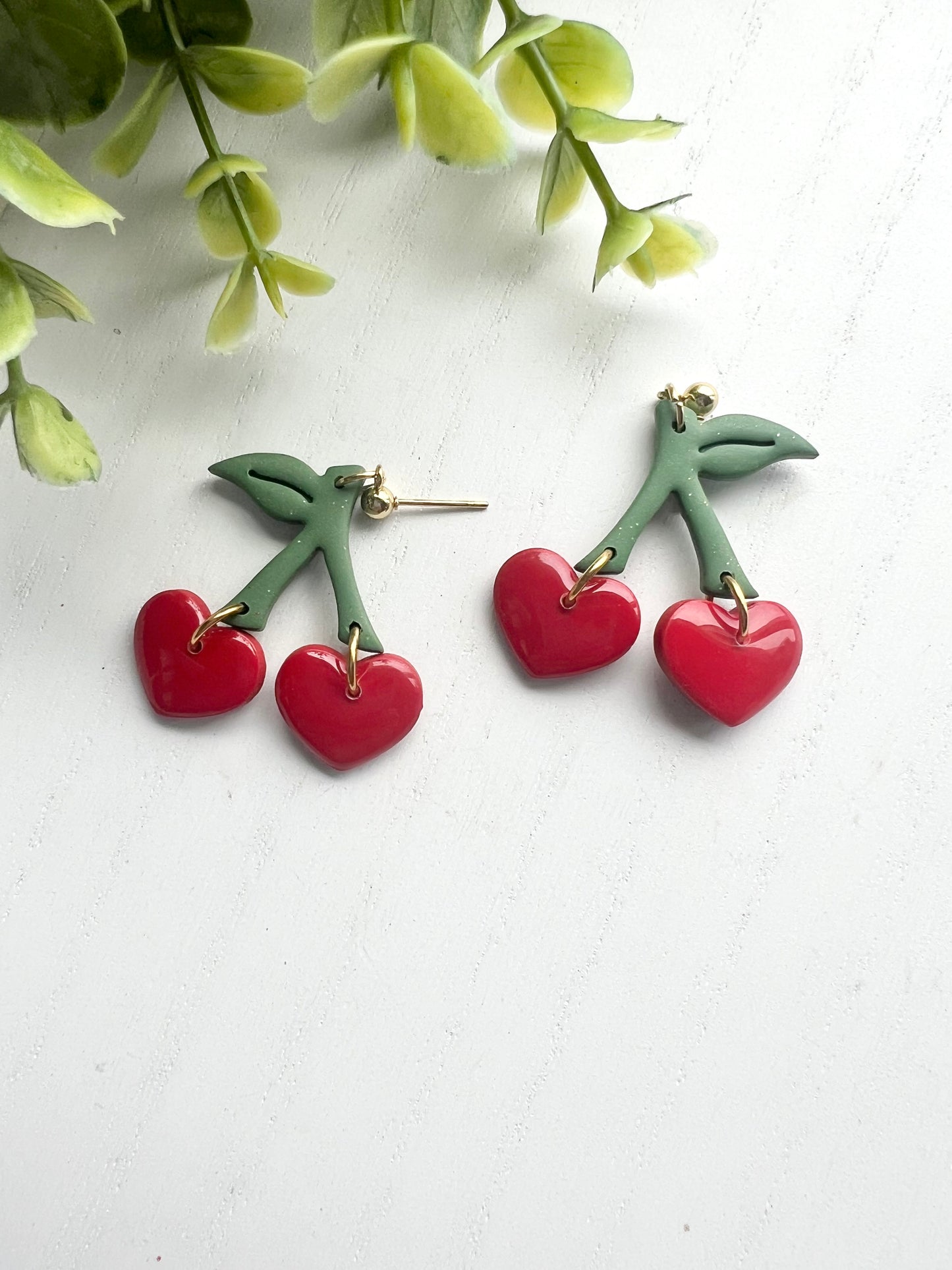 Cherry Heart Dangles
