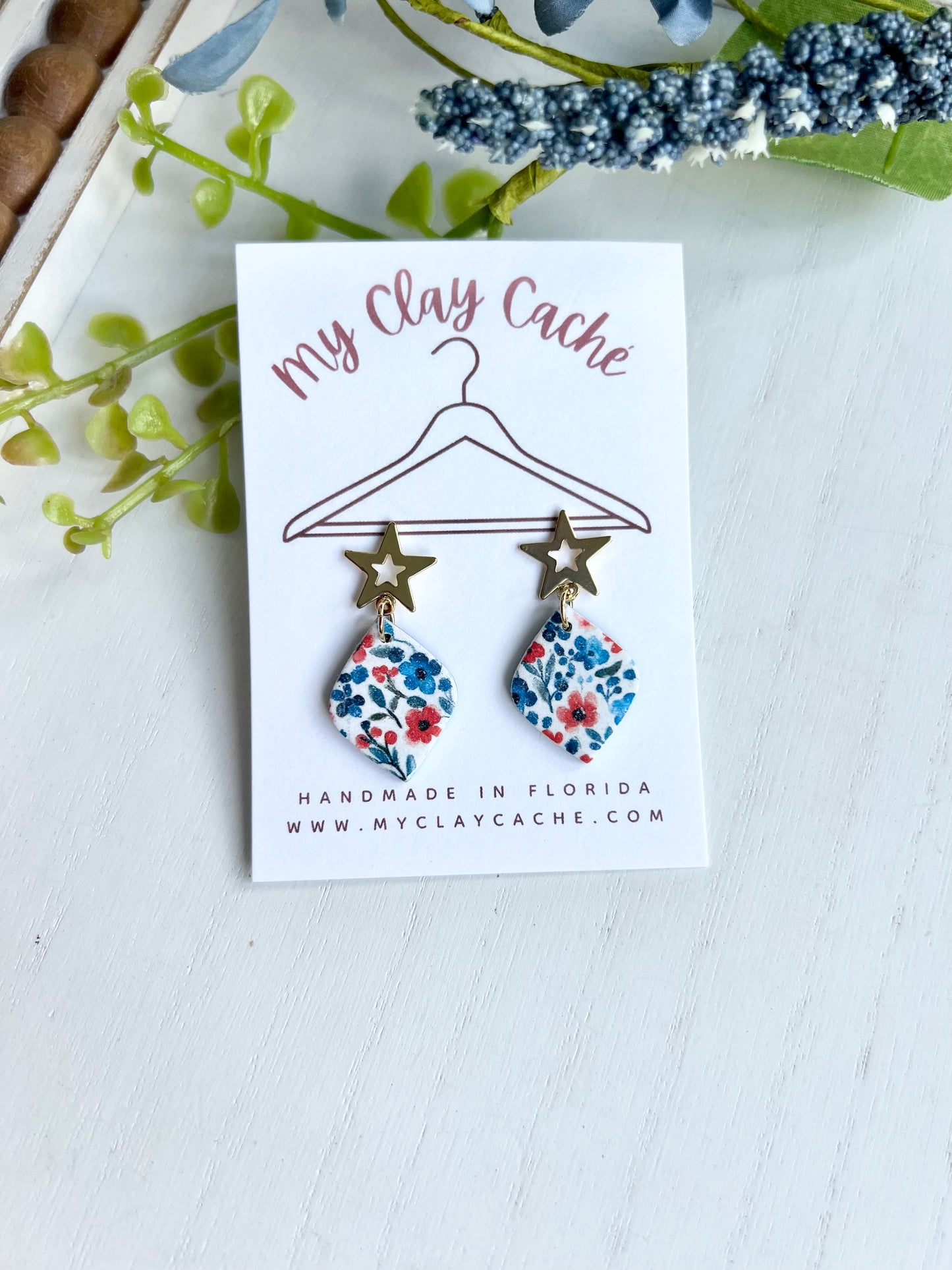 Red White and Blue Floral Styles