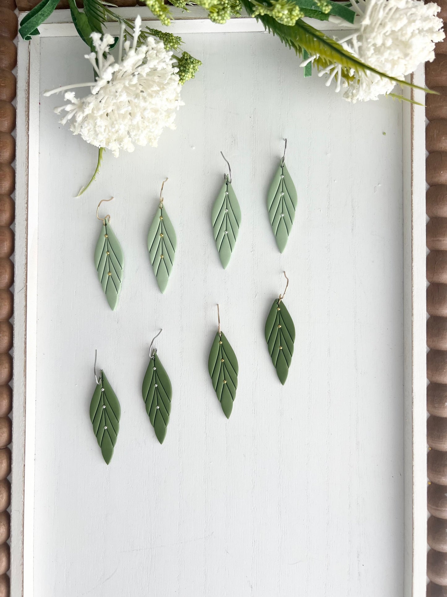 Beaded Leaf Dangles