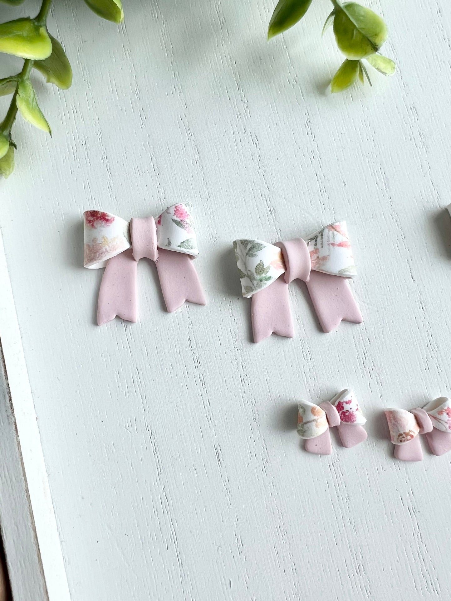 Spring Floral Bow Studs