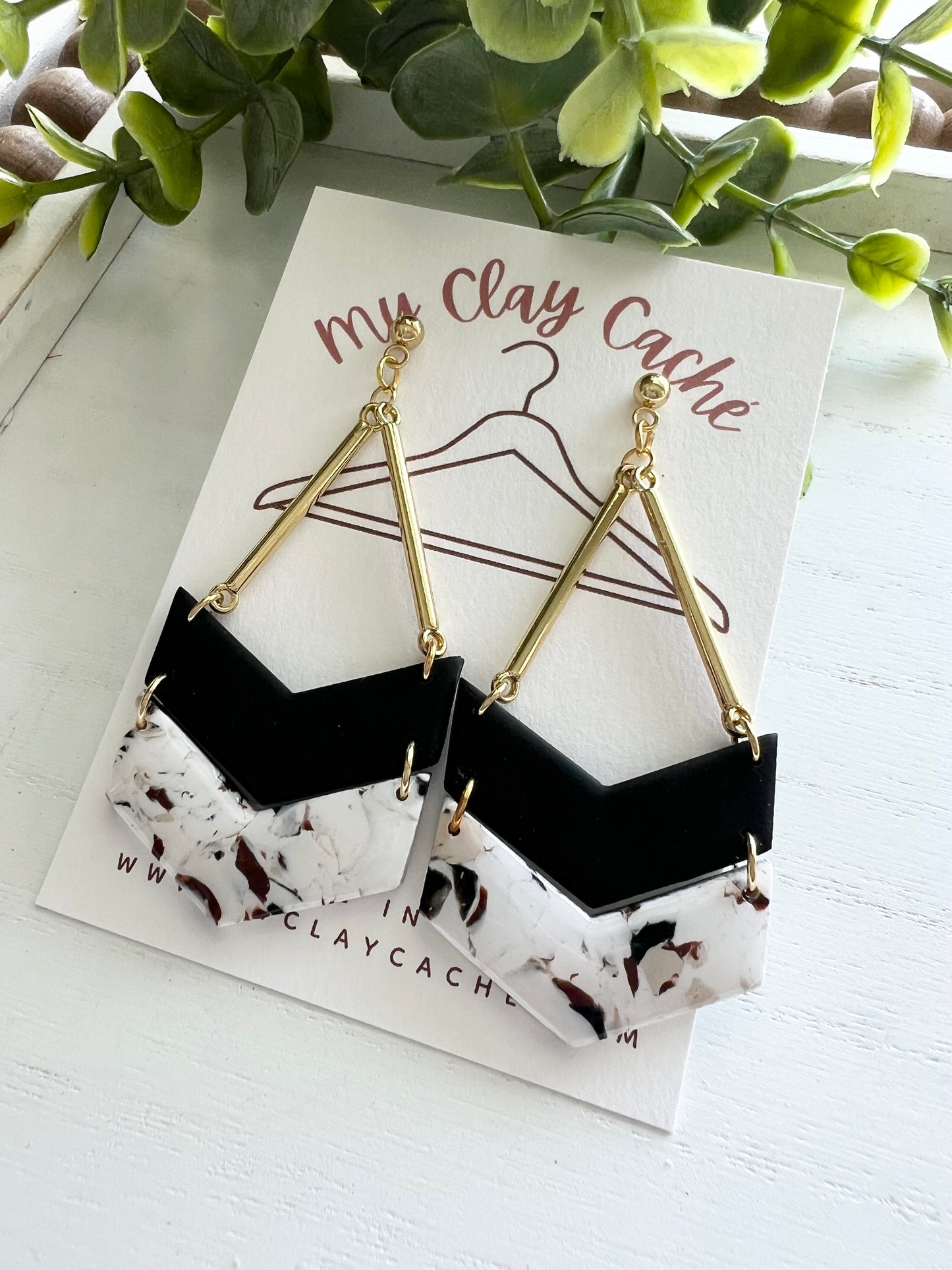 Moody Chevron Dangles
