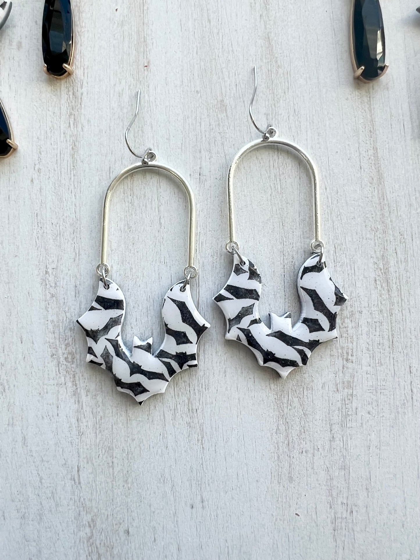 Bat Print Dangles (various styles)