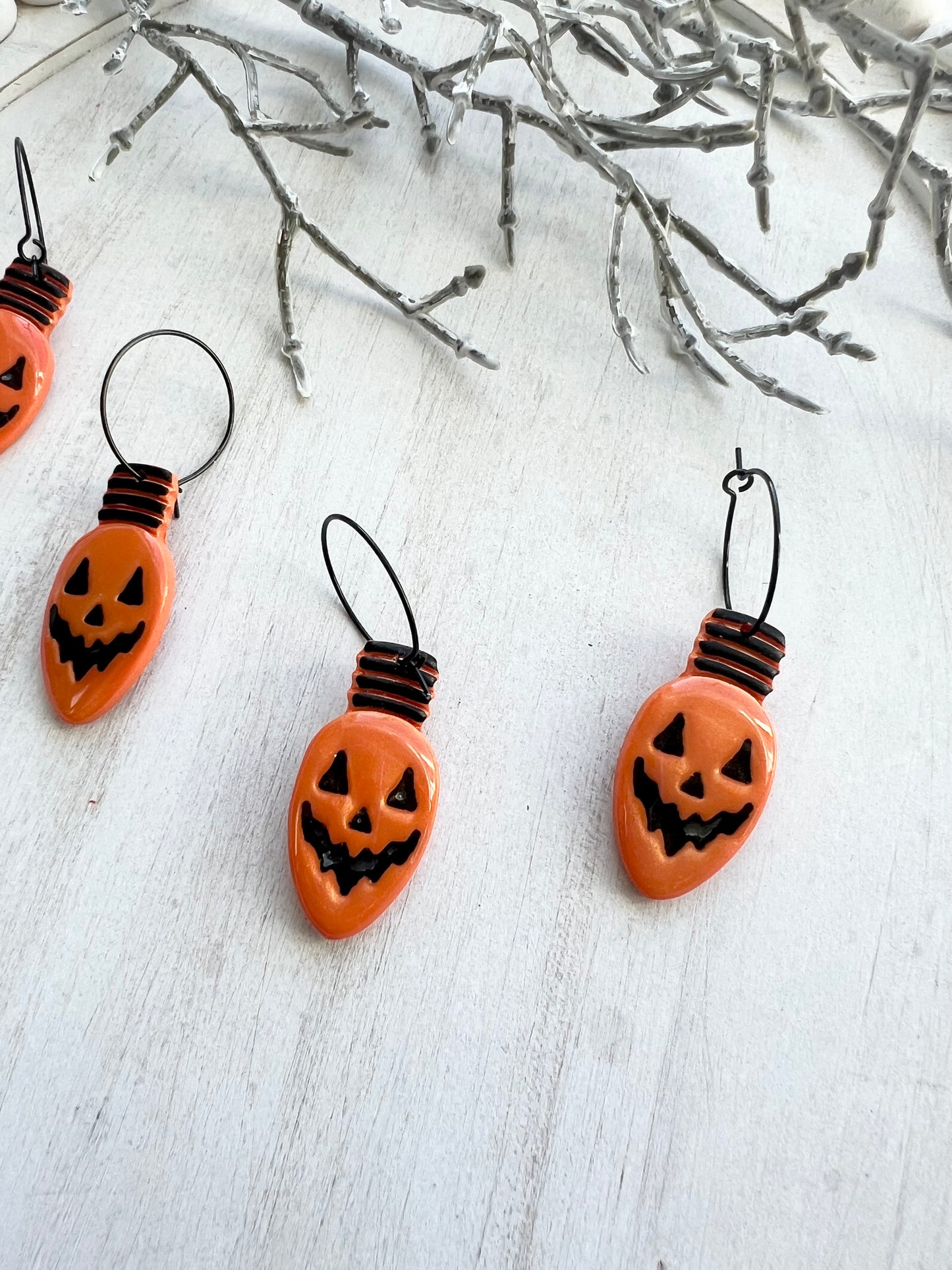 Jack-O-Lantern Bulb Hoops