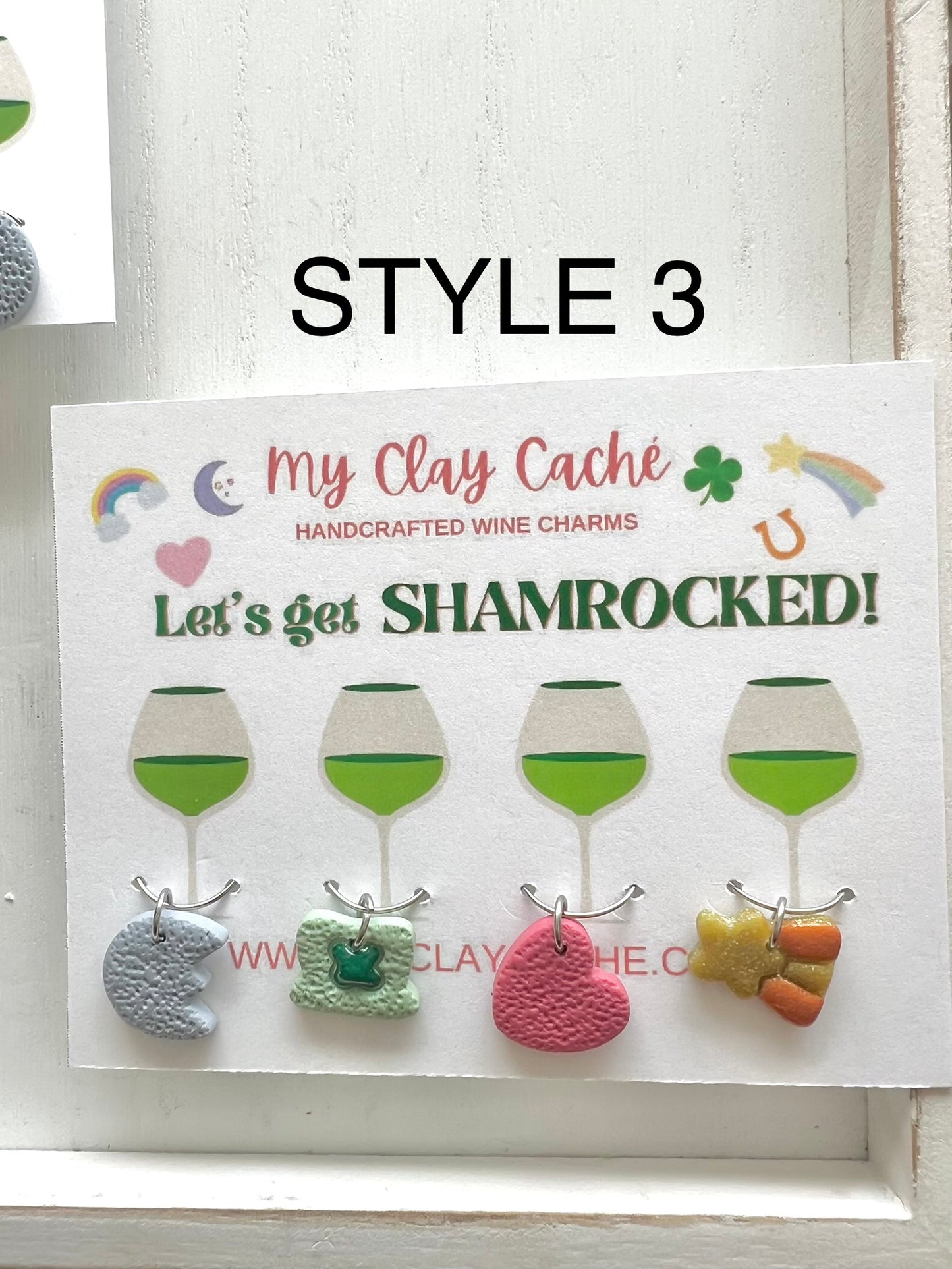 St. Patrick’s Day Wine Charms