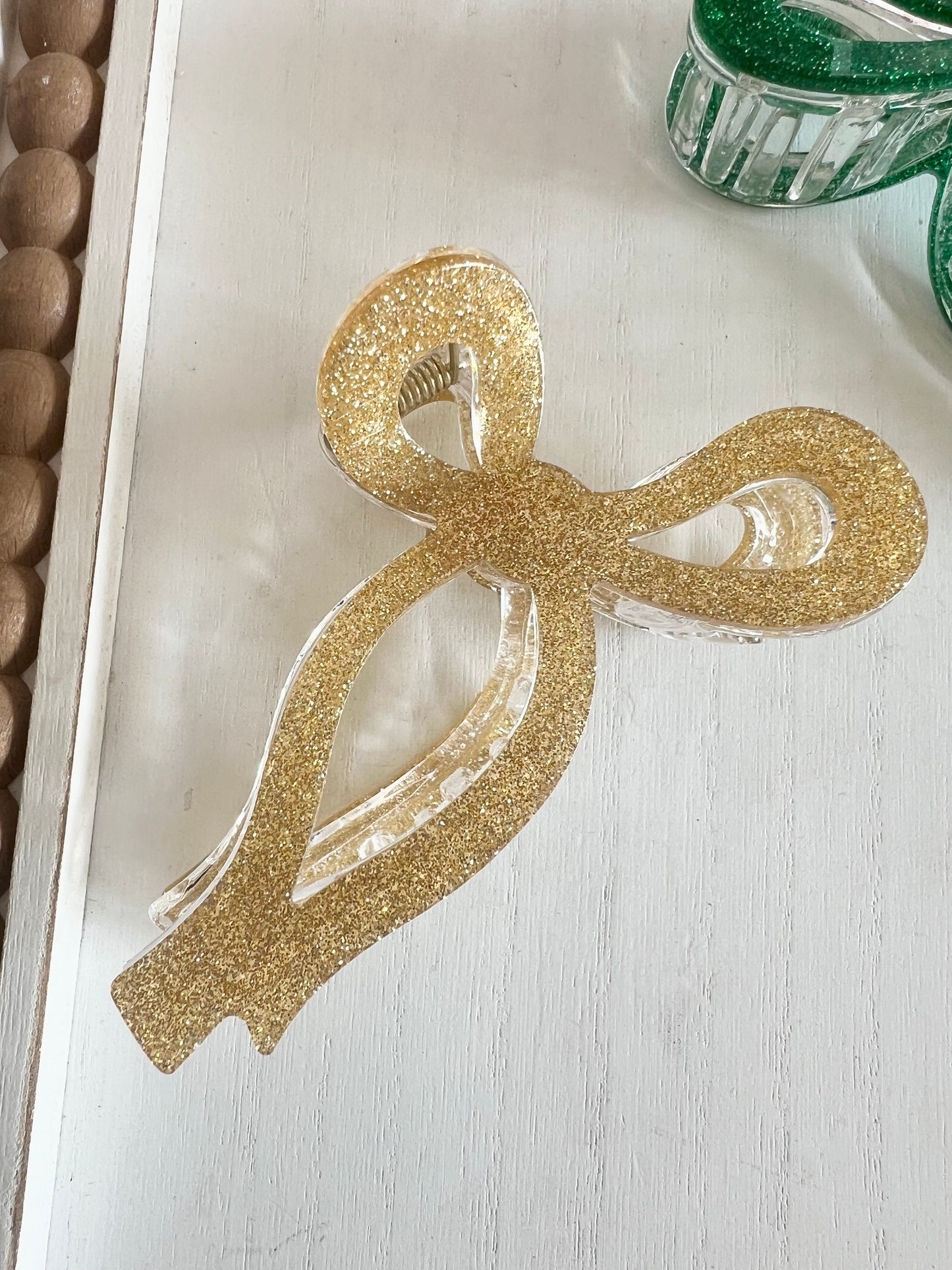 Christmas Bow Hair Claw Clips