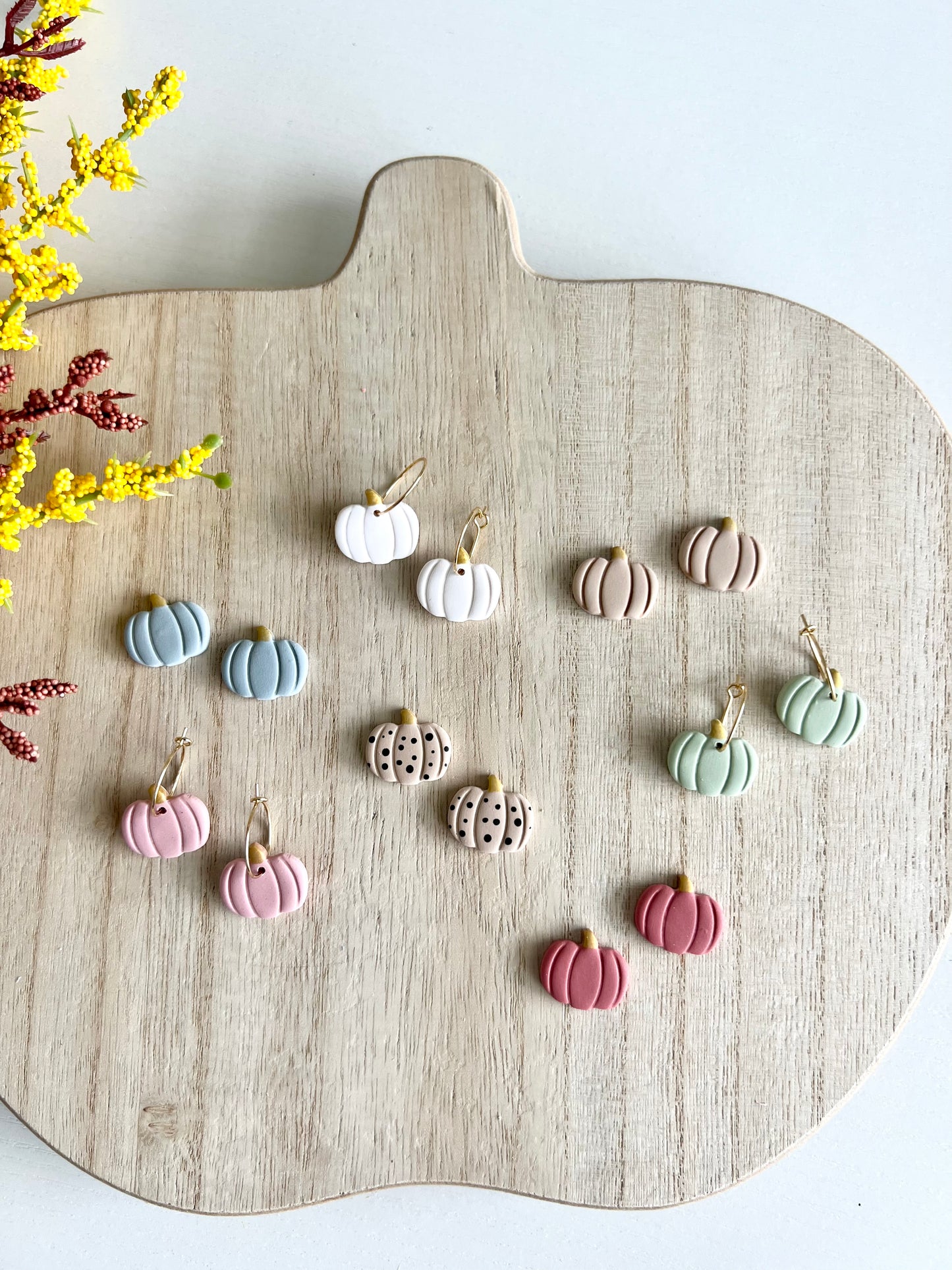 Pumpkin Studs/Dainty Hoops