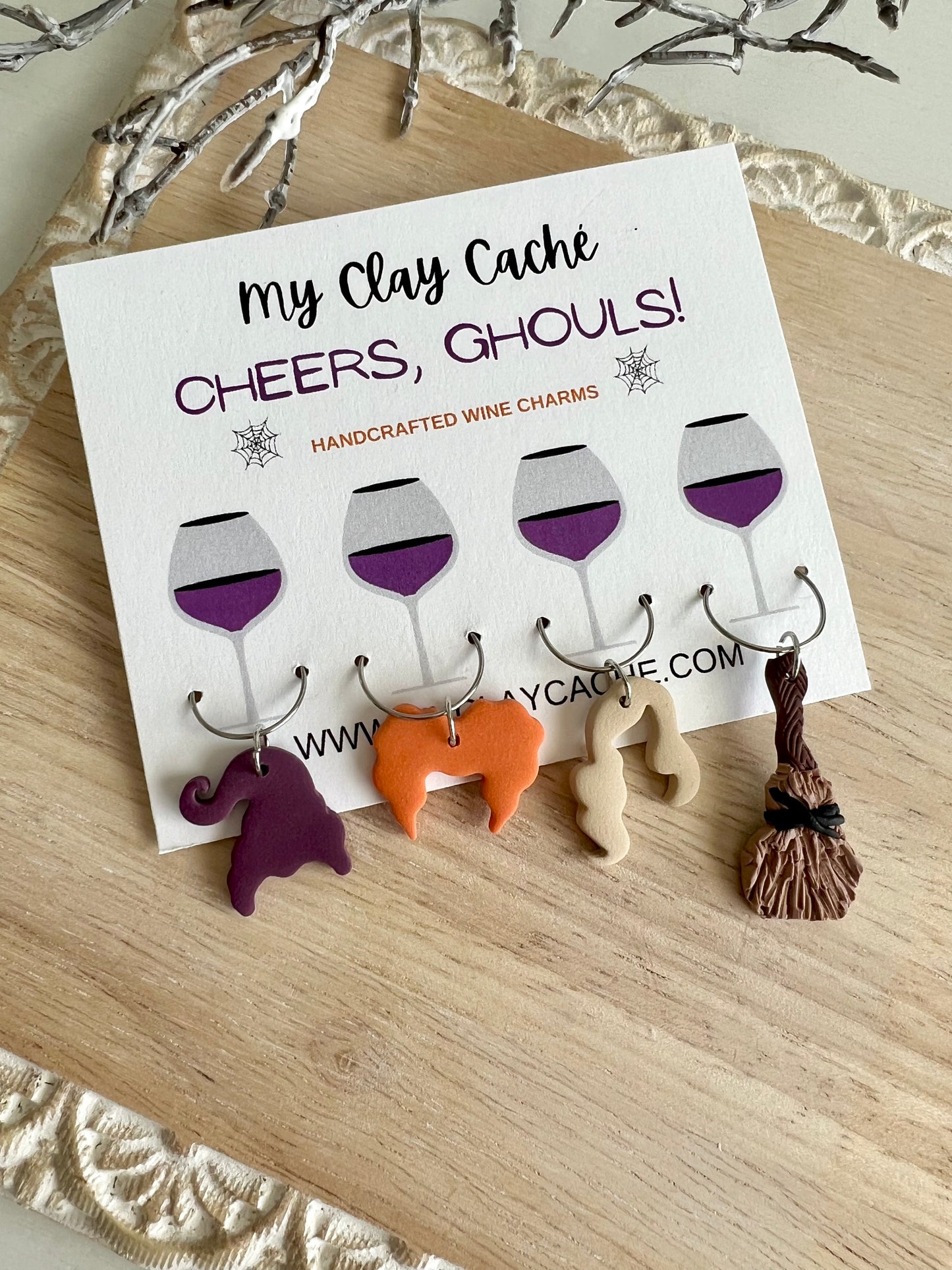 Halloween Witch Wine Charms