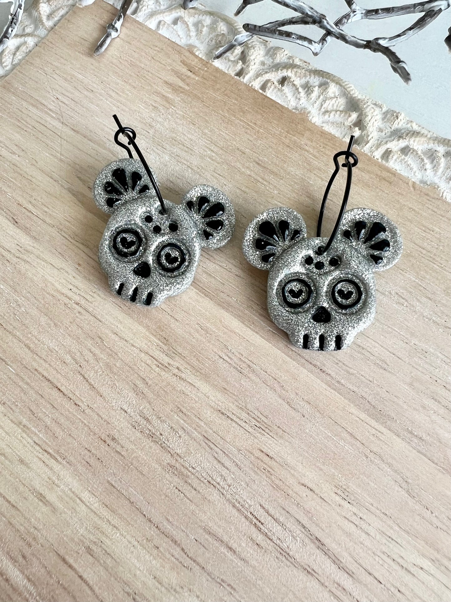 Mickey Sugar Skull Hoops