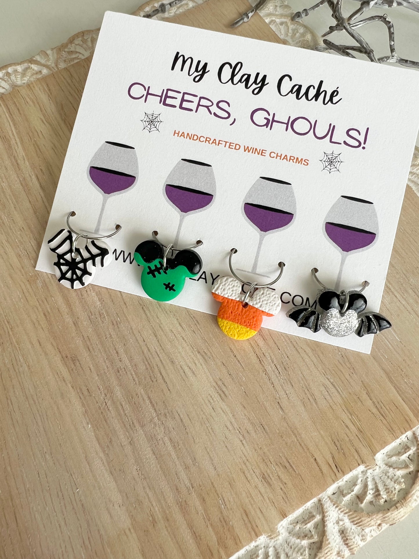 Halloween Mickey Wine Charms