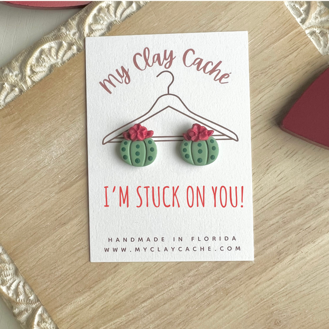 Cactus Flower Studs