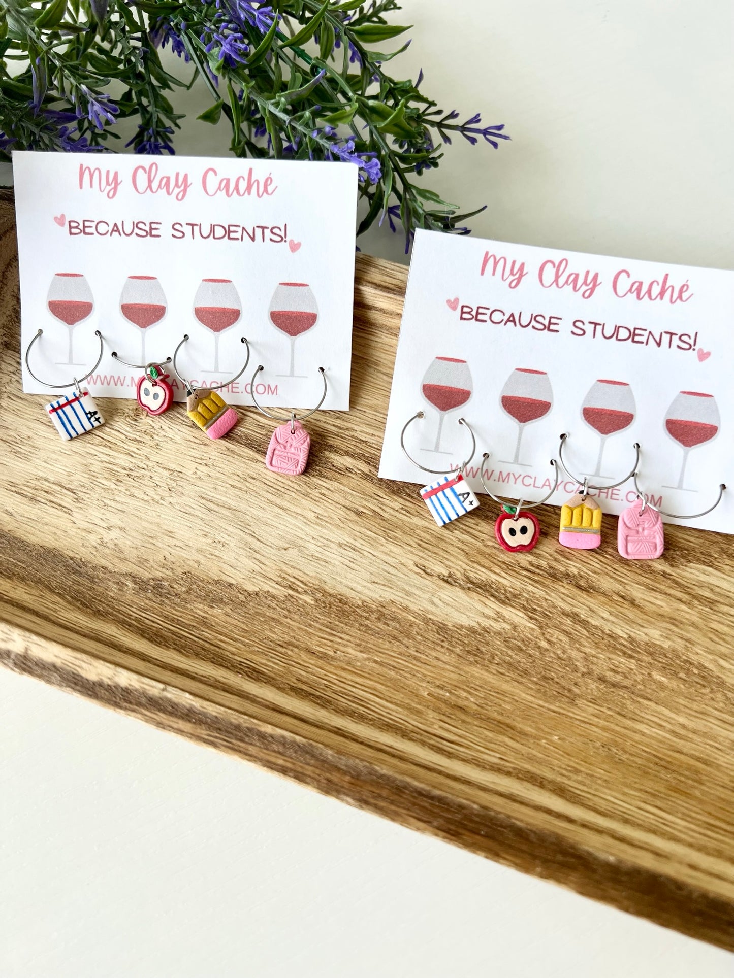 Back to School Wine Charms