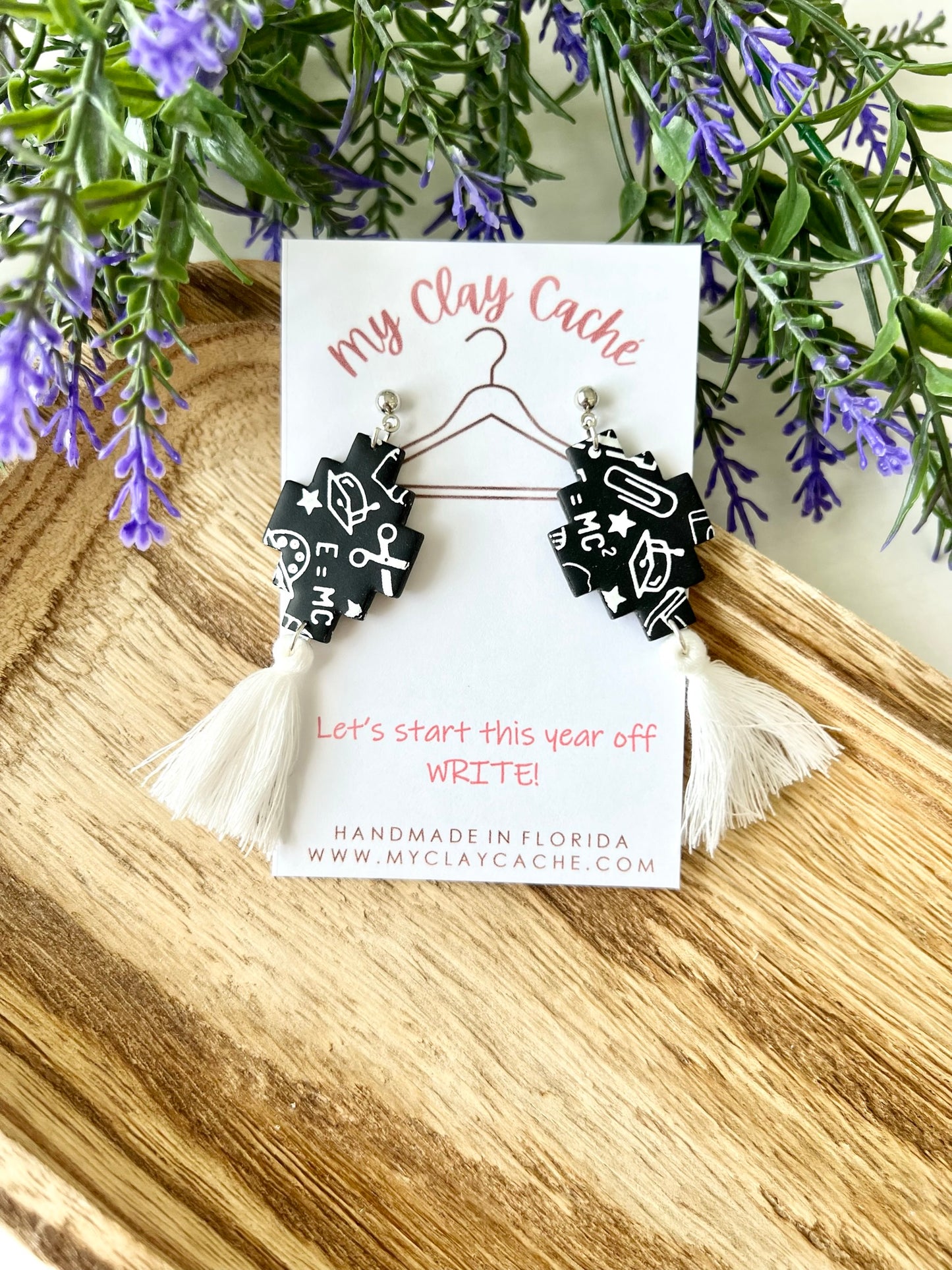Chalkboard Dangle Earrings