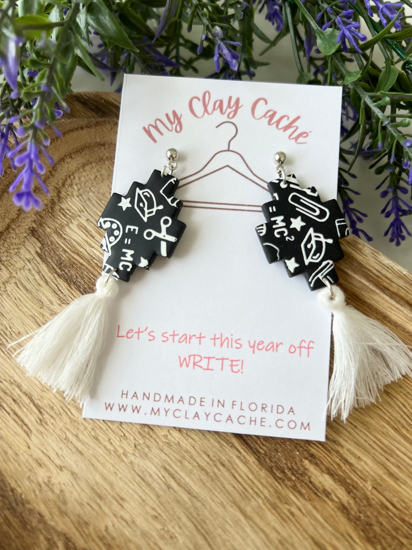 Chalkboard Dangle Earrings