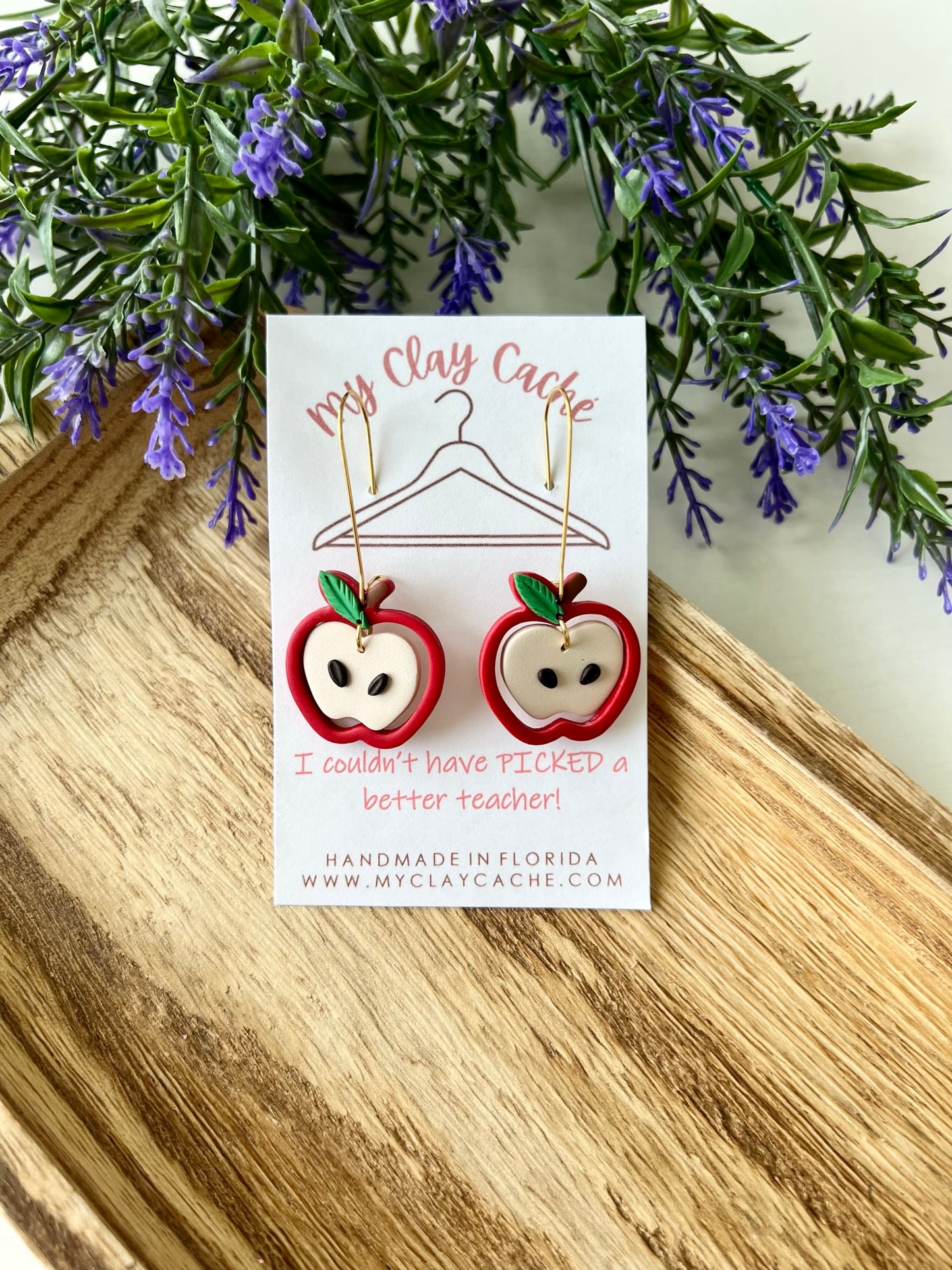 Apple Core Dangle Earrings