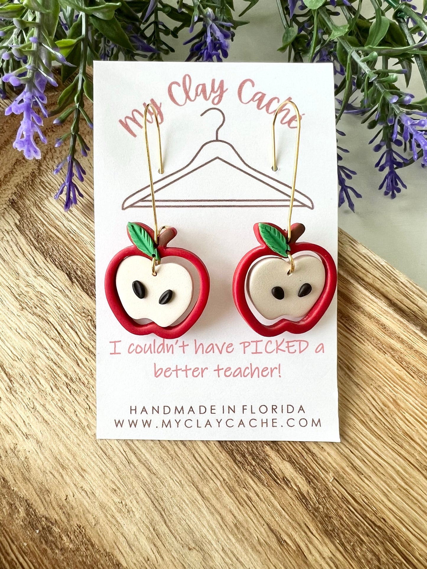 Apple Core Dangle Earrings