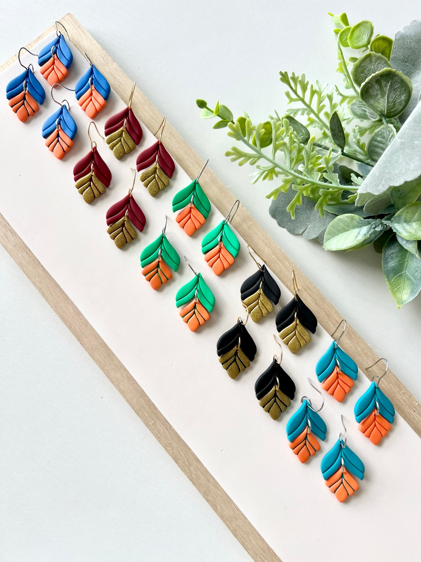 CUSTOM School Color 2-Toned Dangles