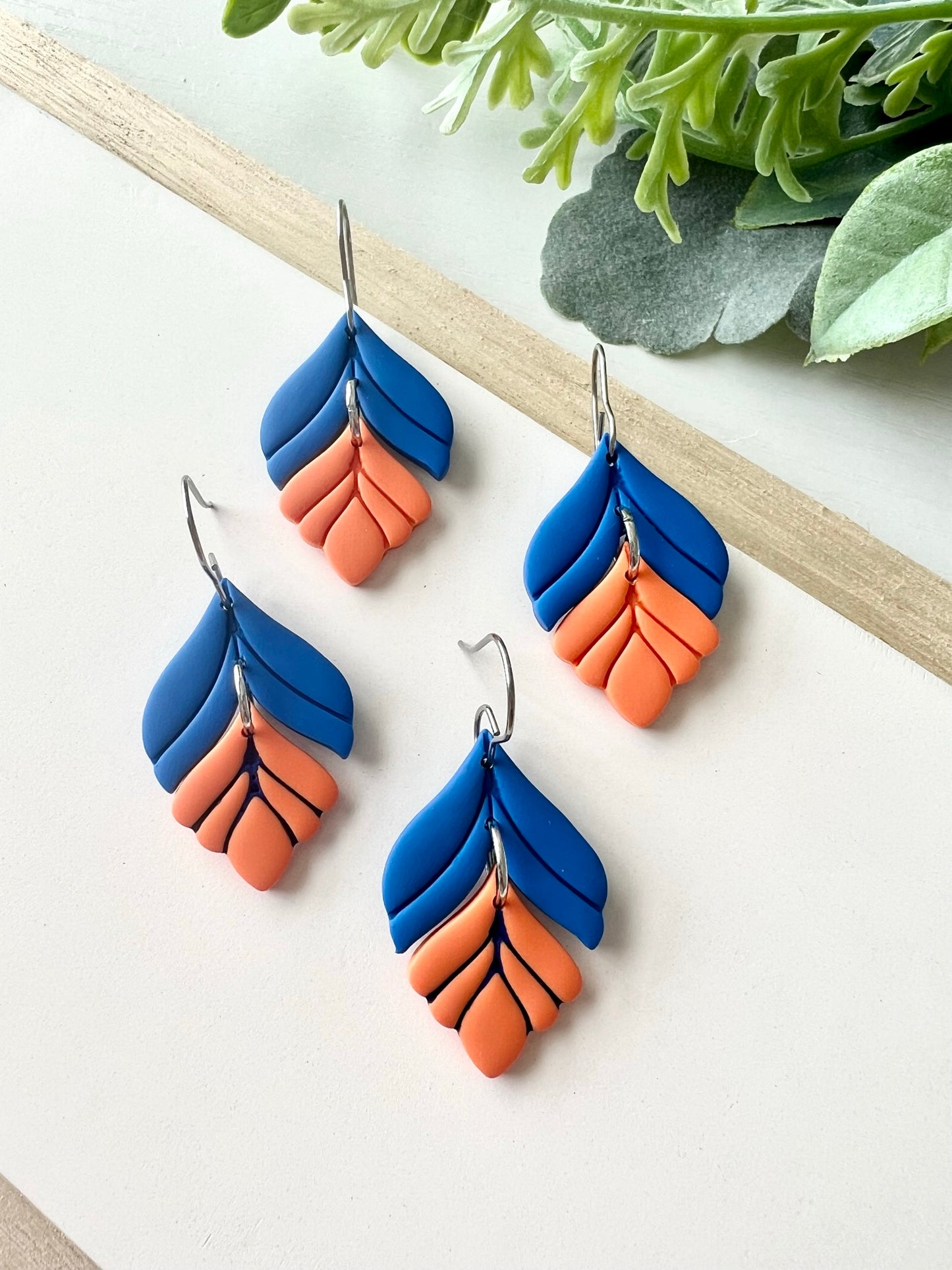 CUSTOM School Color 2-Toned Dangles