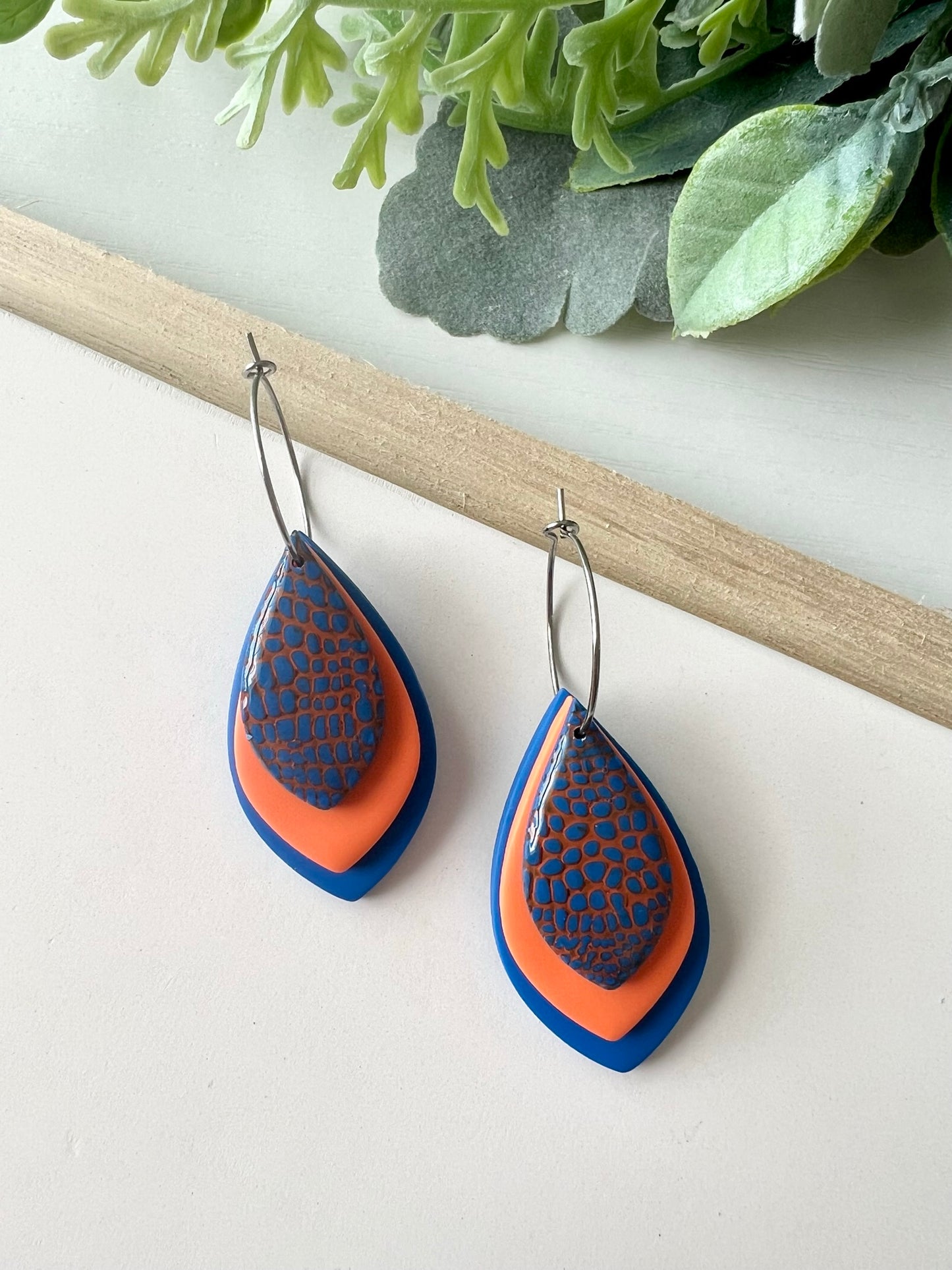 University of Florida 3 Layer Hoop Earrings