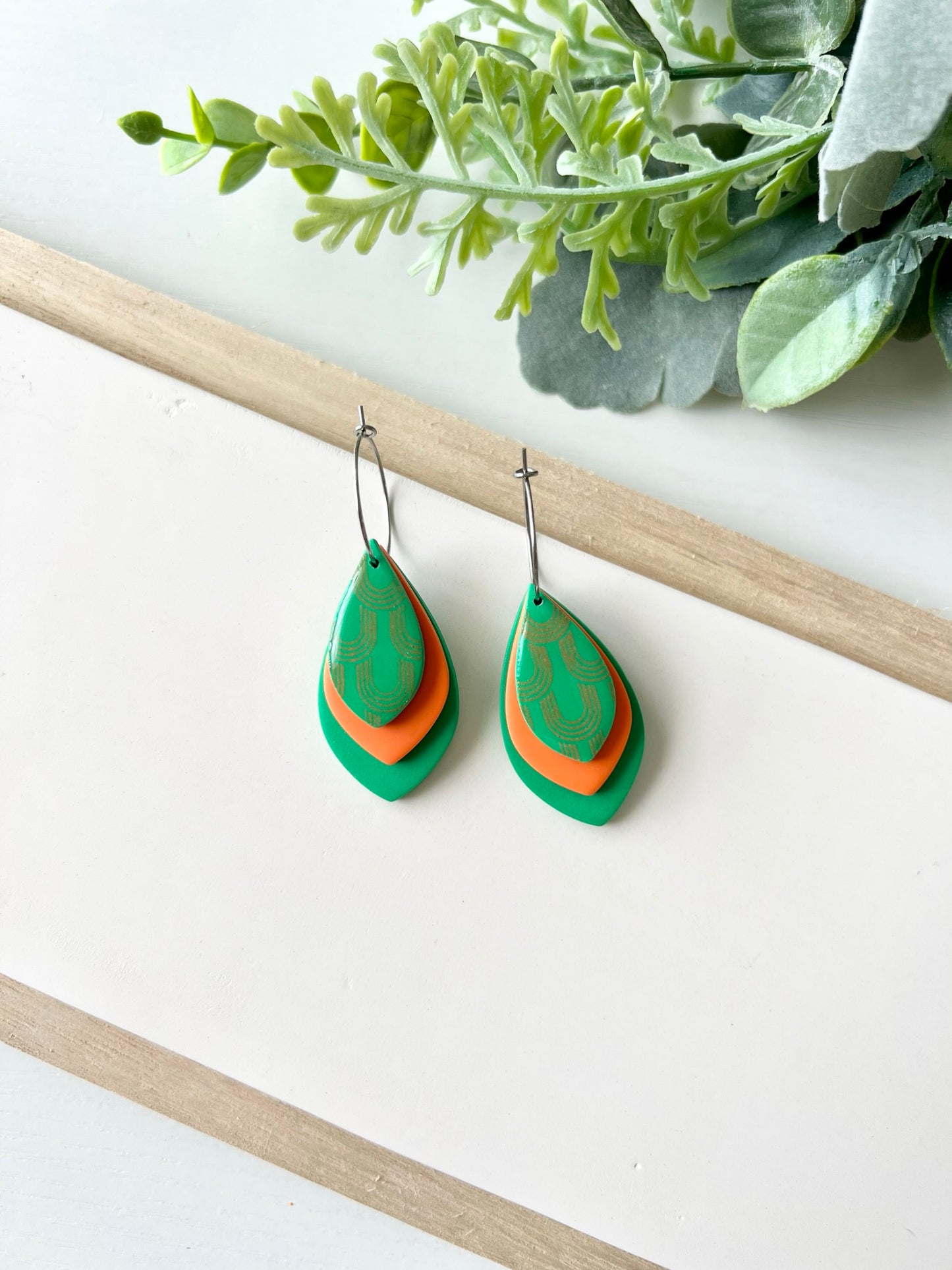 University of Miami 3 Layer Hoop Earrings