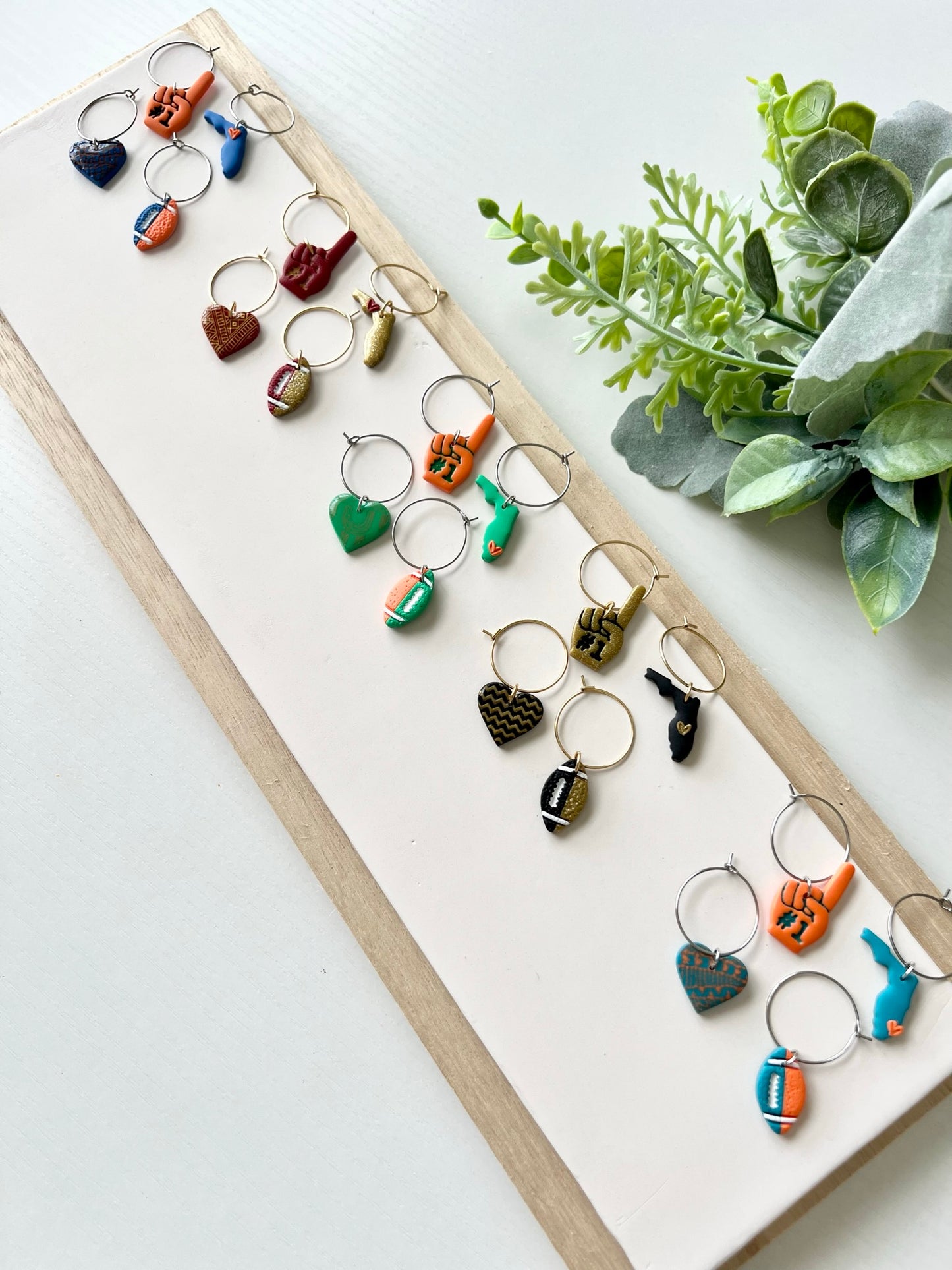 CUSTOM School Color Wine Charms