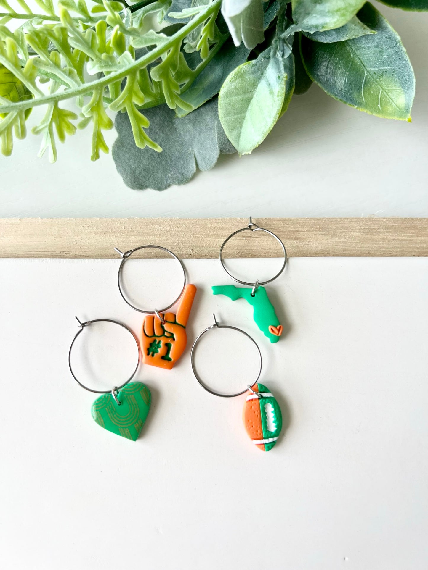 University of Miami Wine Charms