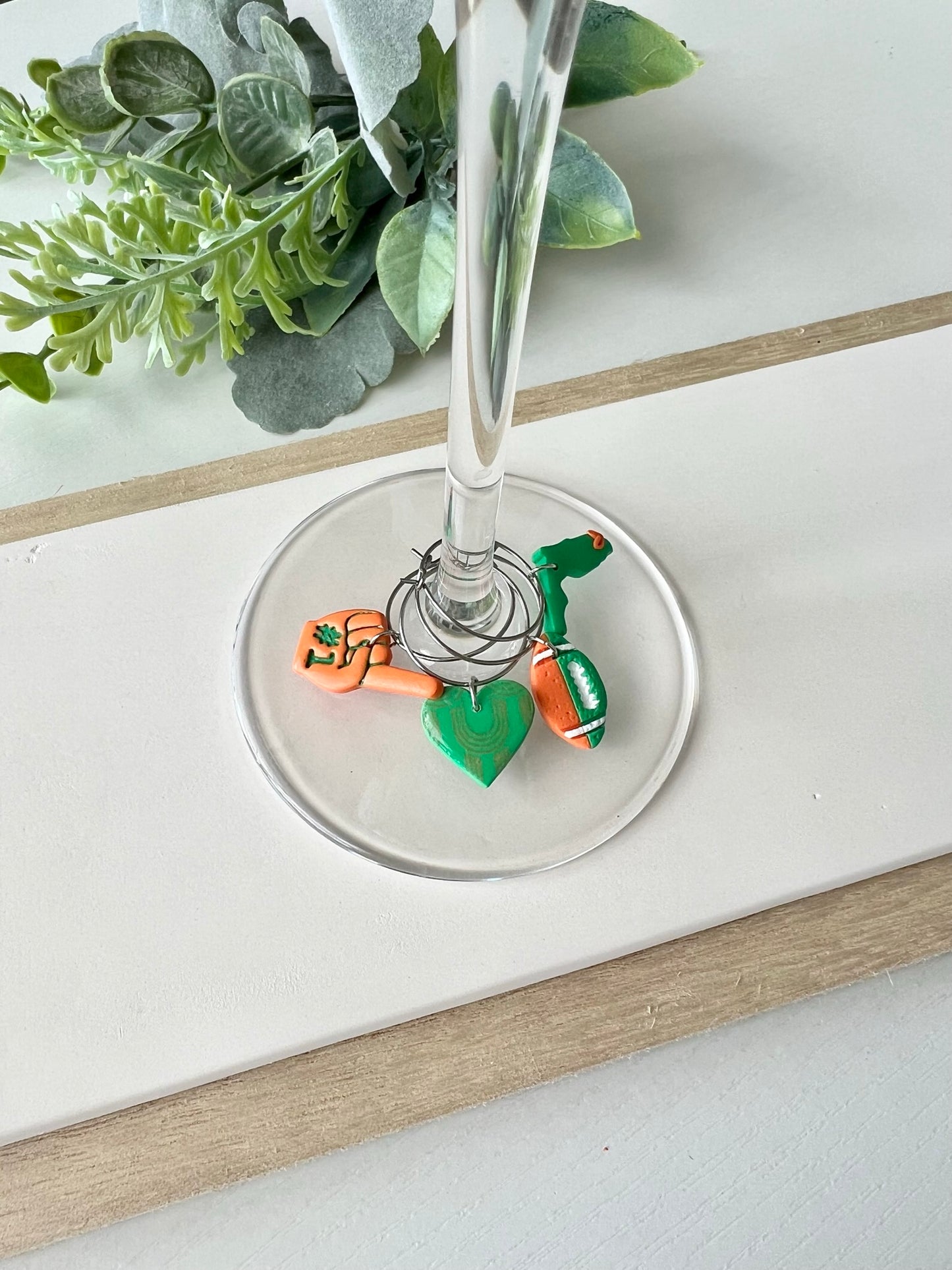 University of Miami Wine Charms