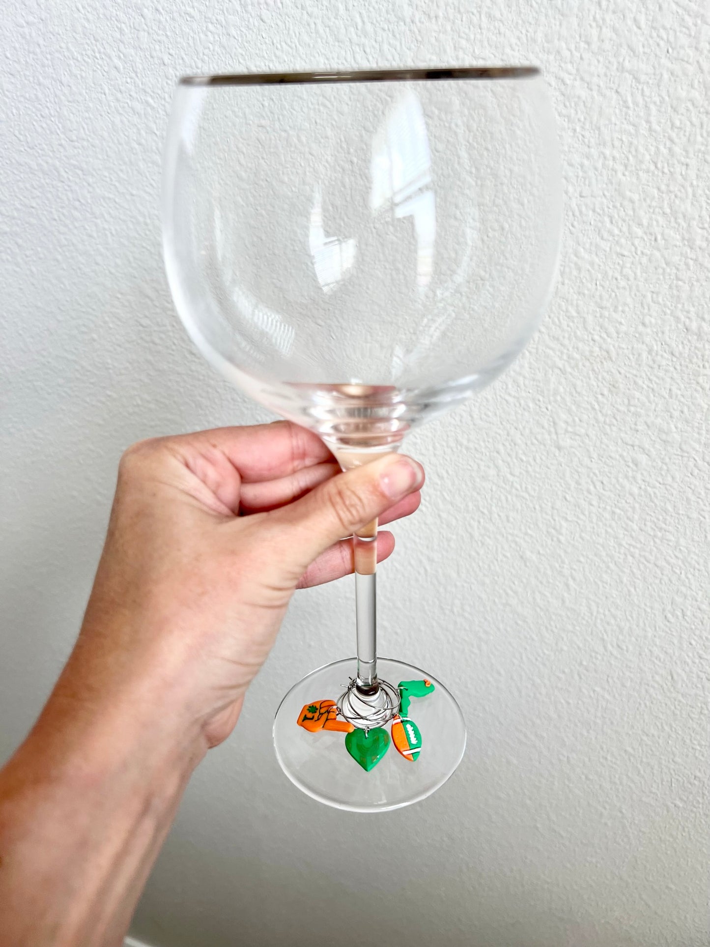 University of Miami Wine Charms