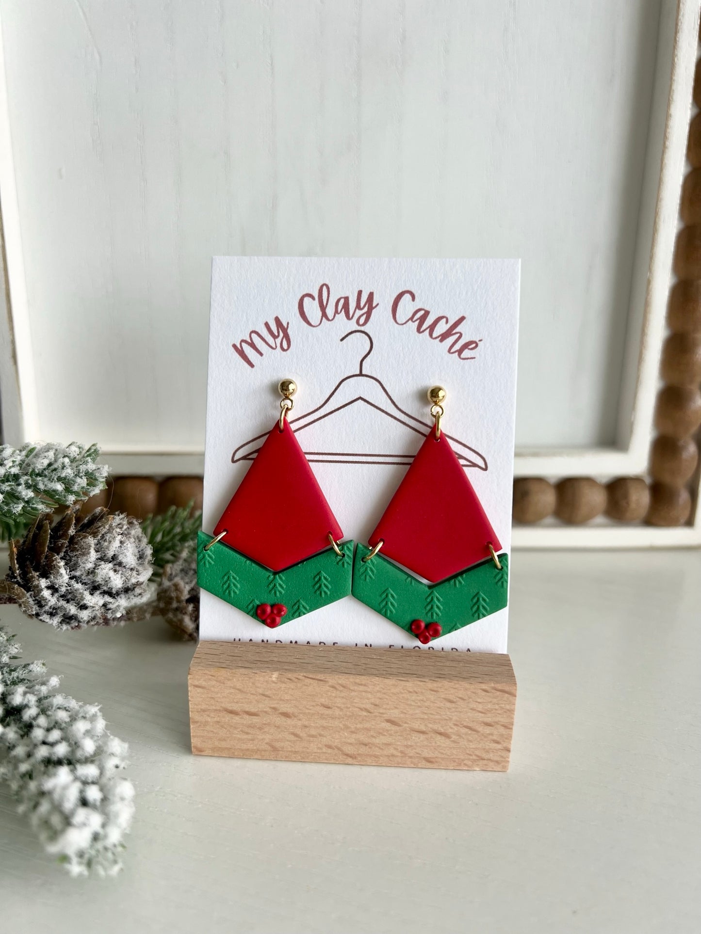 Red and Green Christmas Dangles