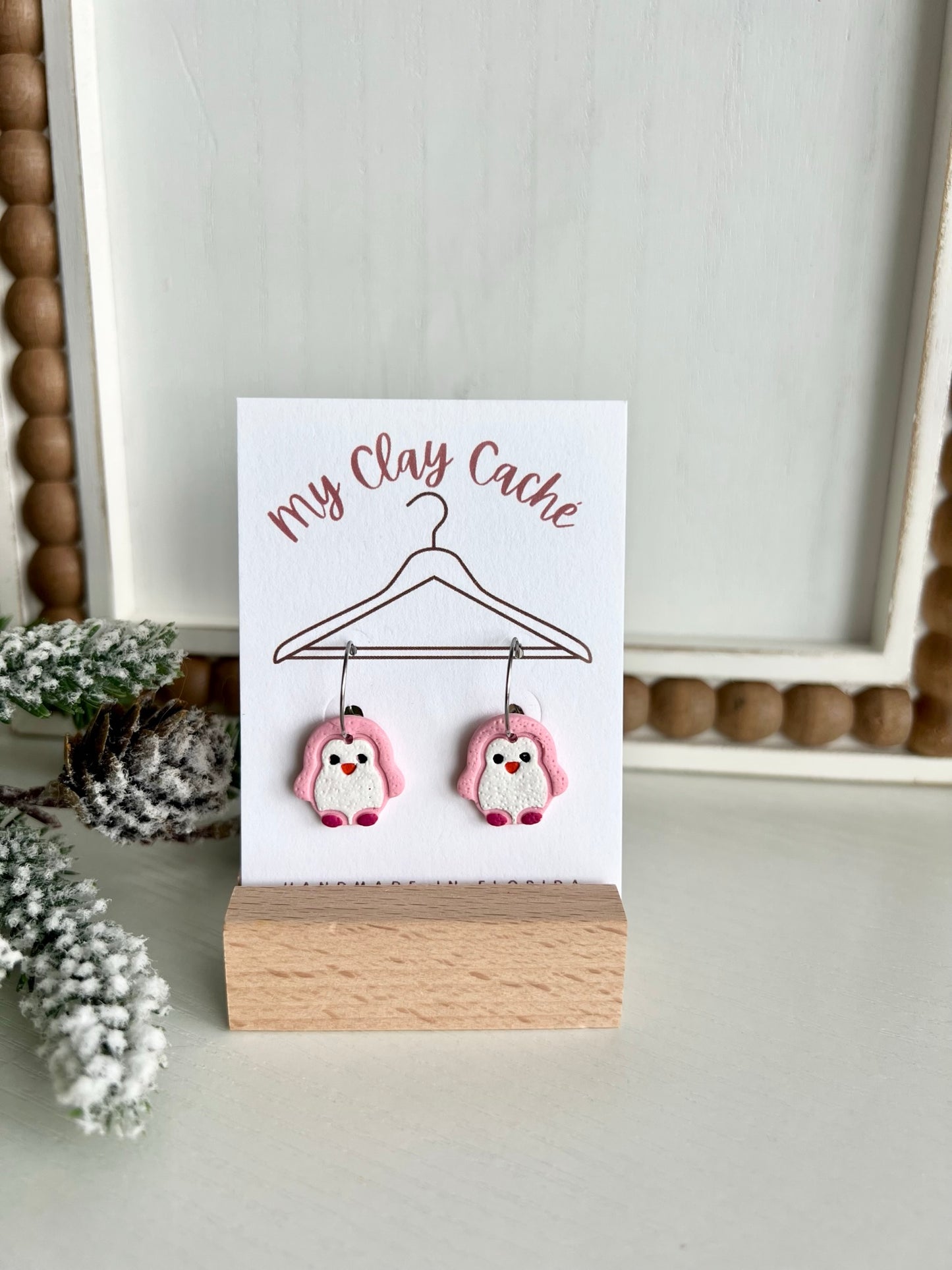 Pink Penguin Hoops