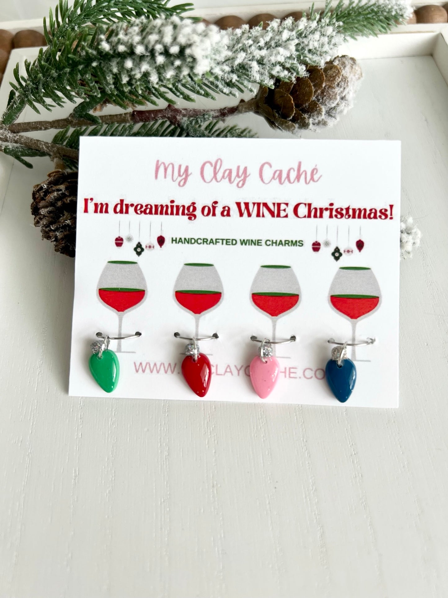 Christmas Wine Charms