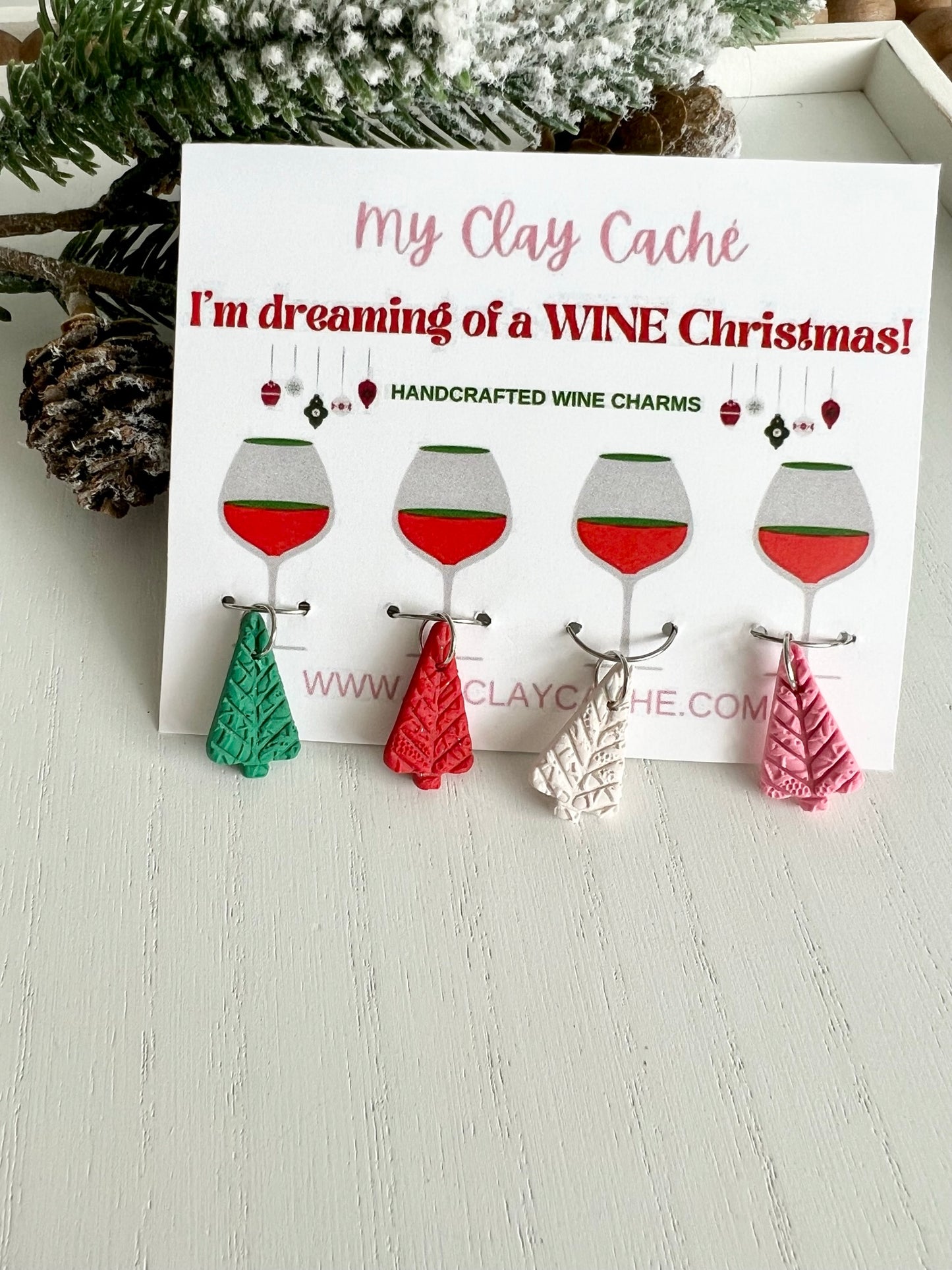 Christmas Wine Charms