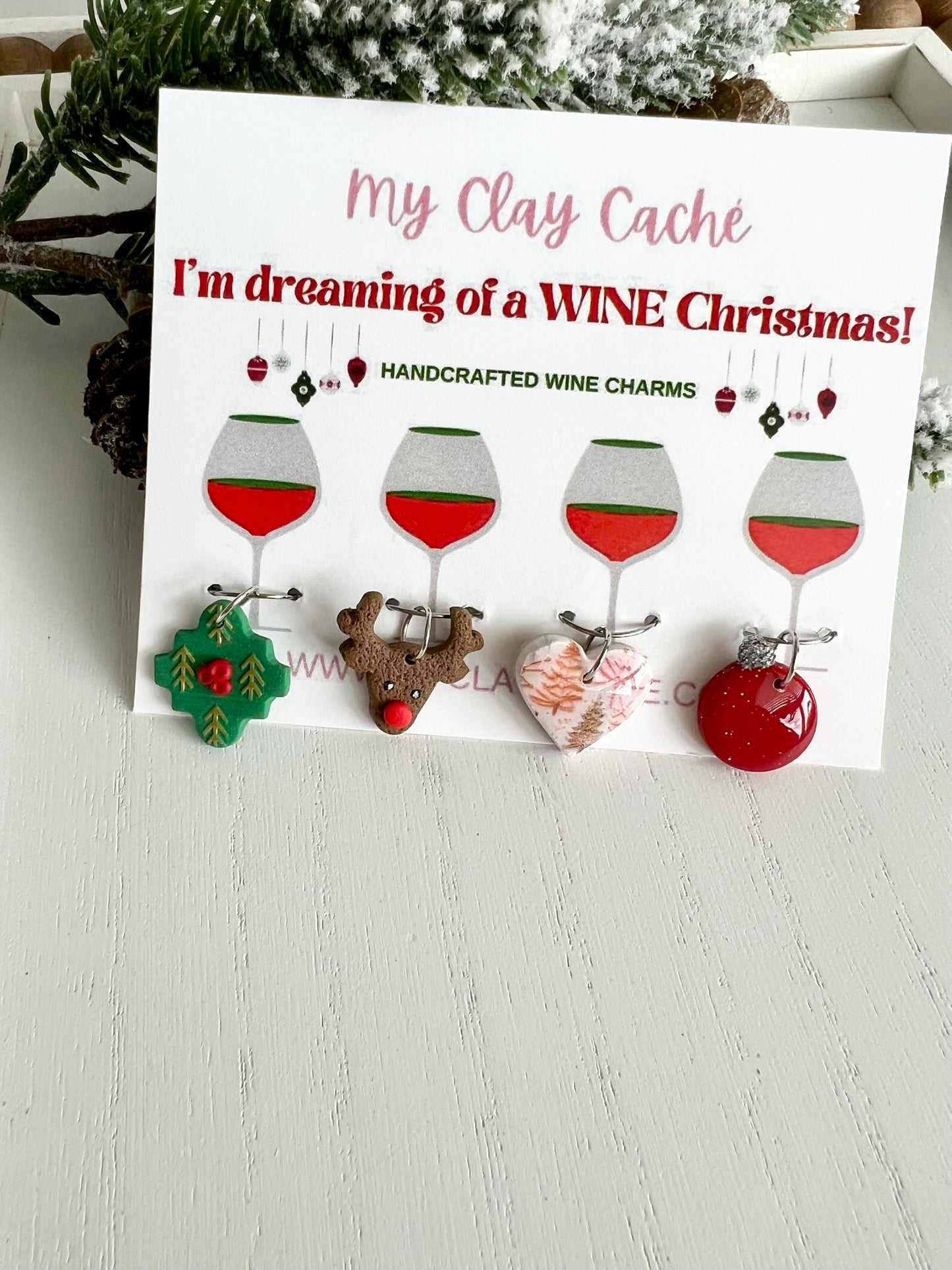 Christmas Wine Charms