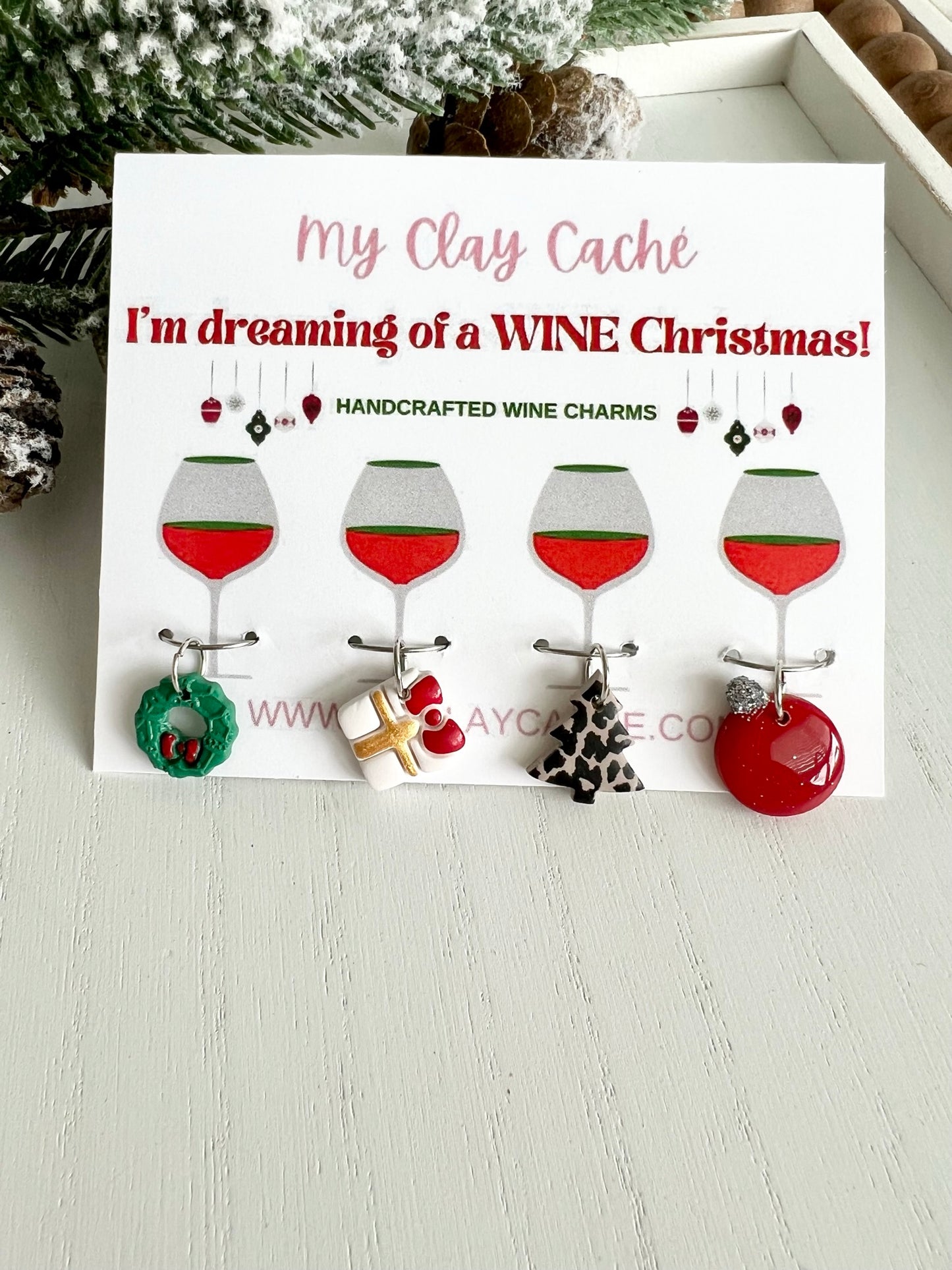 Christmas Wine Charms